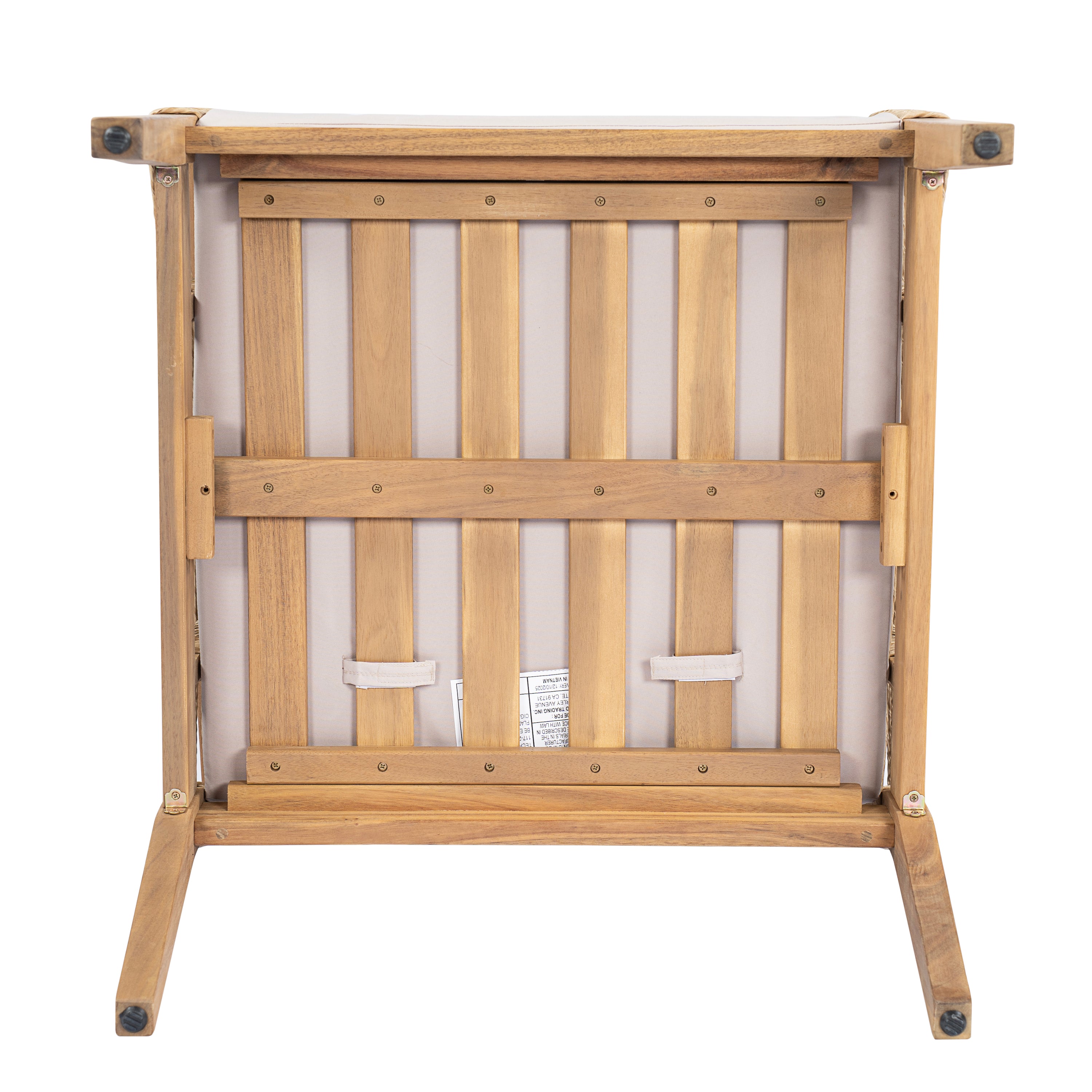 Kirana Outdoor Acacia Wood Club Chairs with Hand-Woven Twist Rope, Set of 2