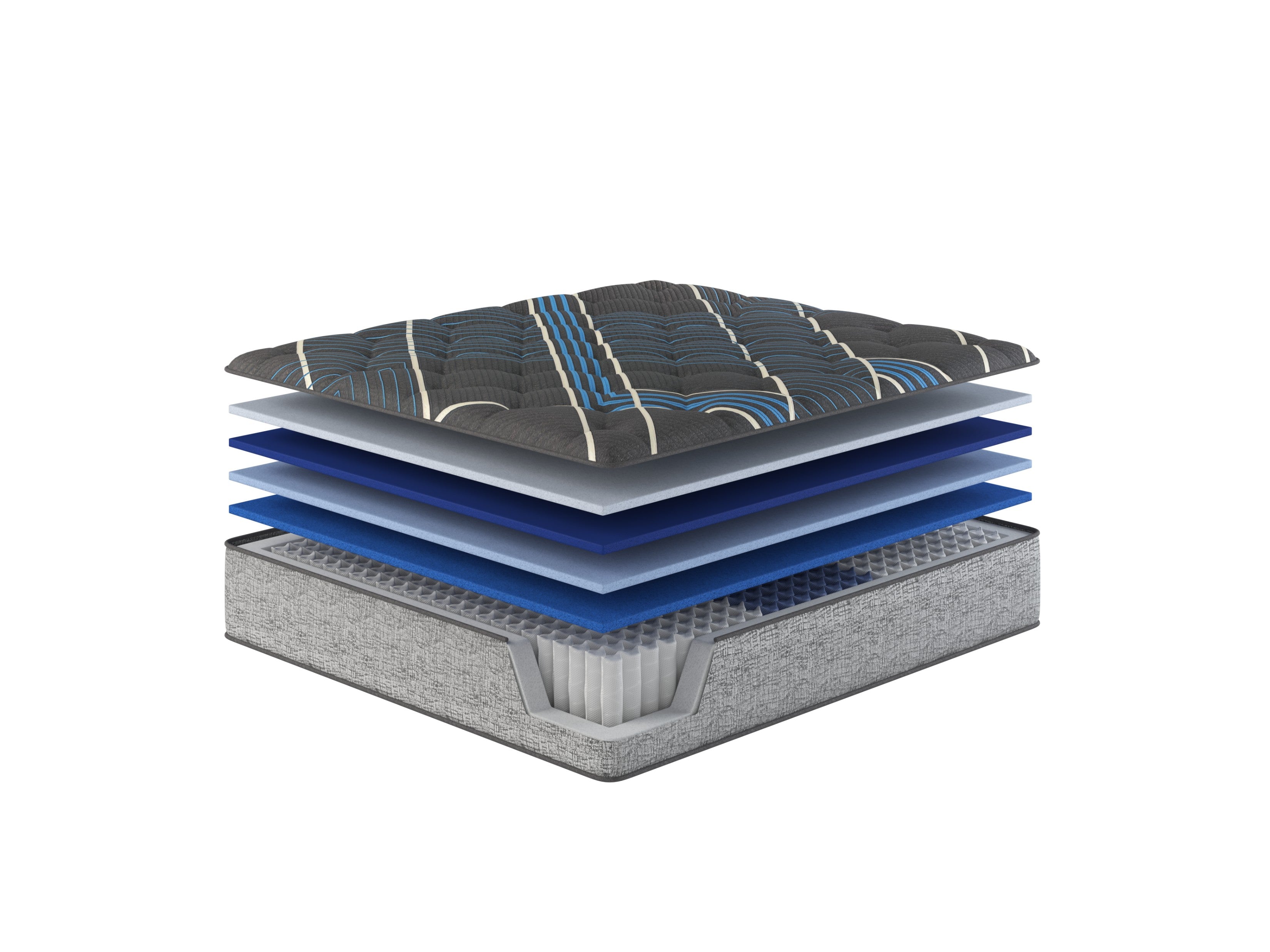 Restonic Comfort Care 14" Hybrid Mattress, Individual Pocketed Coil Mattress, Medium Comfort