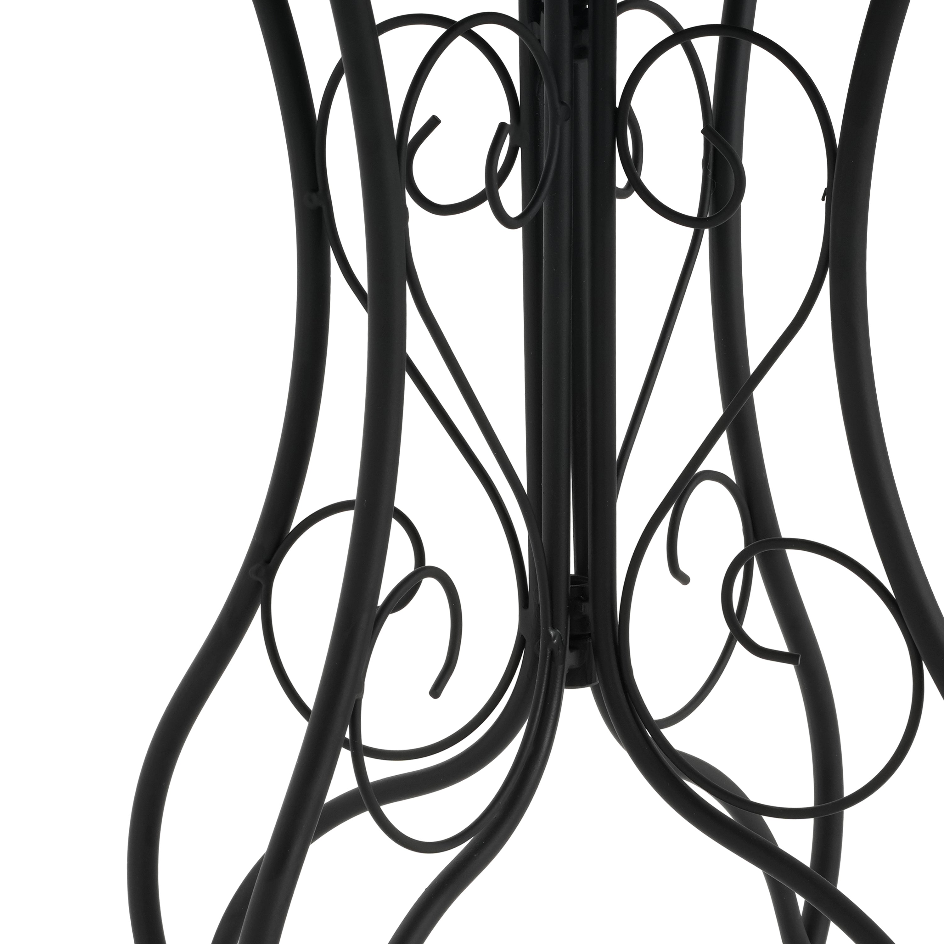 Unending Outdoor Ceramic Tile Side Table with Medallion Design
