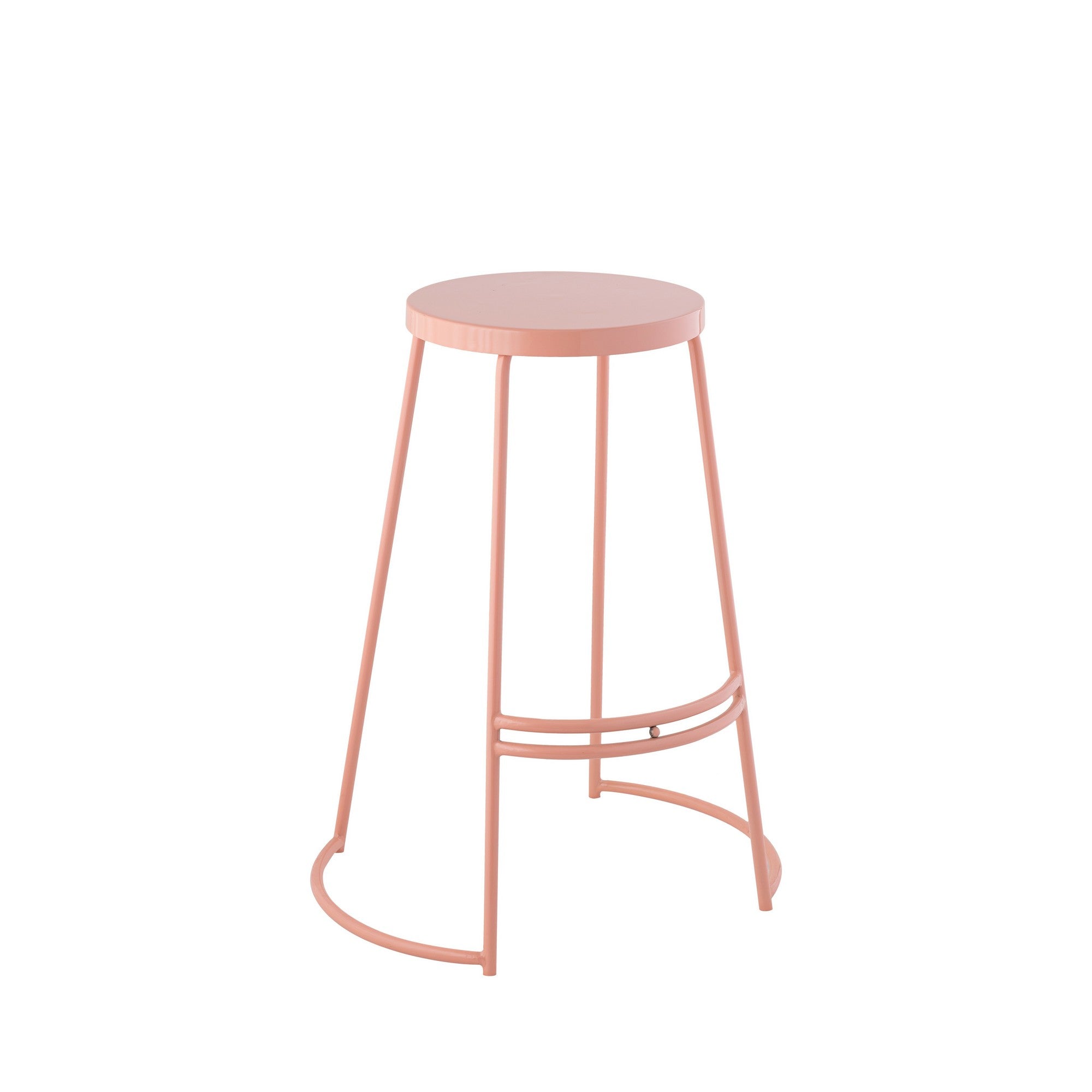 Hula Modern Designer Iron Curved Backless Bar Stool