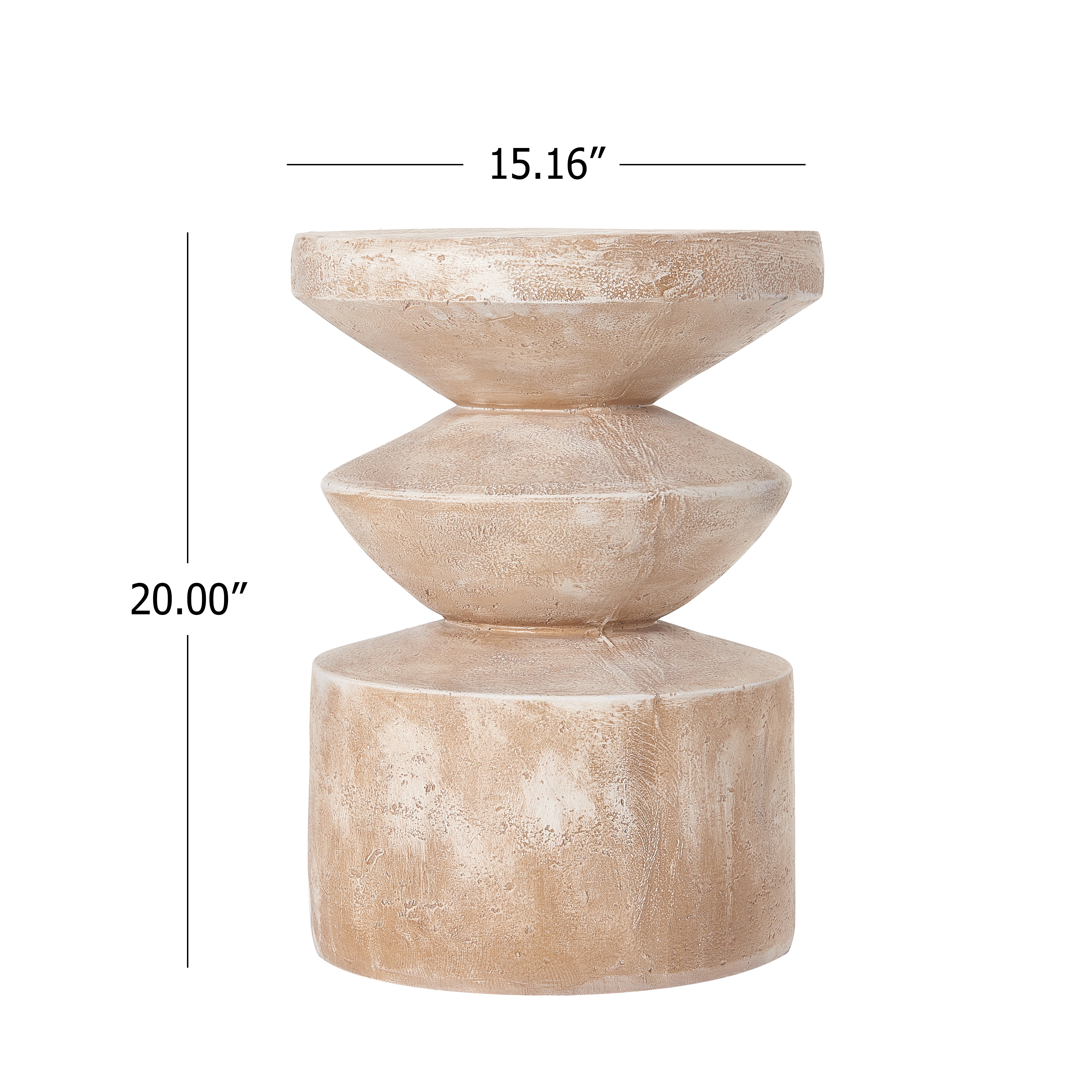 Indoor/Outdoor Handmade Side Table with Stone Look