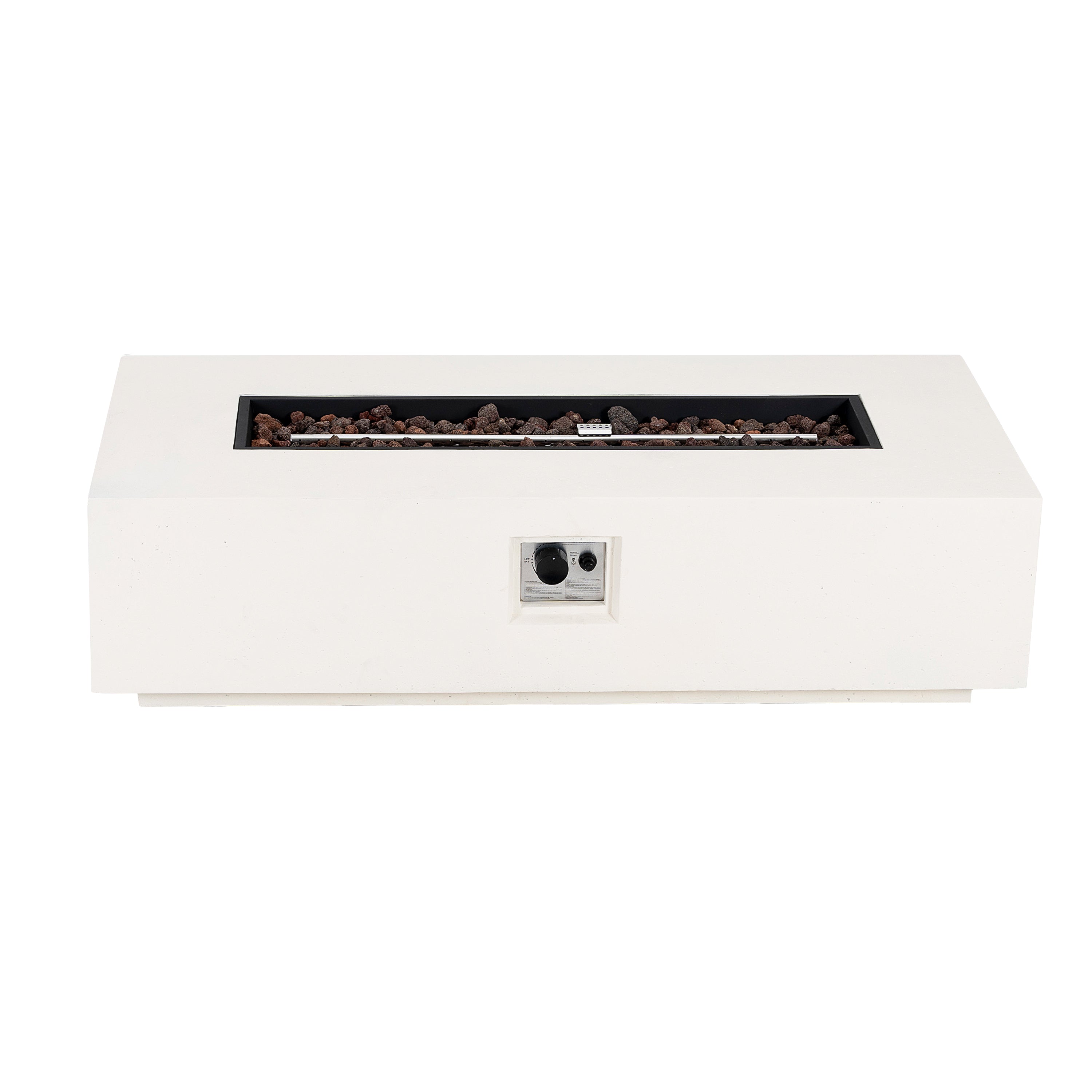 Outdoor 56" Rectangular 50,000 BTU Fire Pit, Tank Cover Not Included