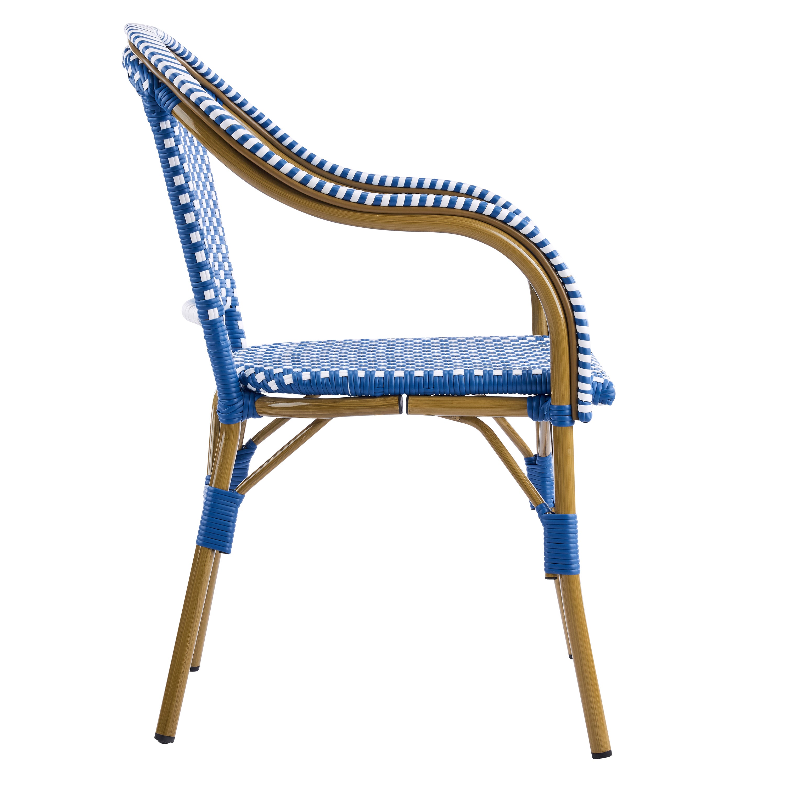 French Bistro Wicker Outdoor Dining Chair, Set of 2