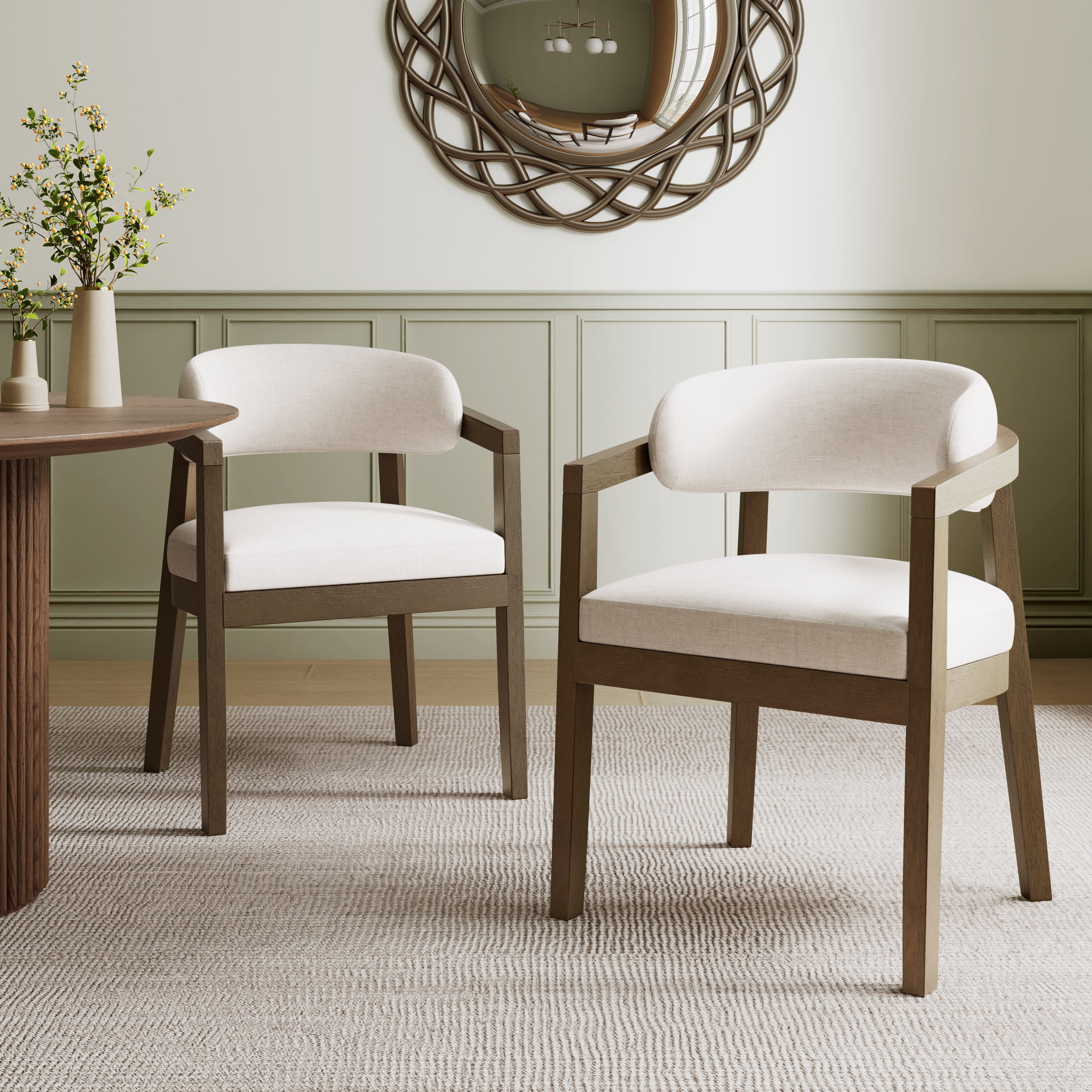 Whitfield U-Shaped Upholstered Dining Chair, Set of 2