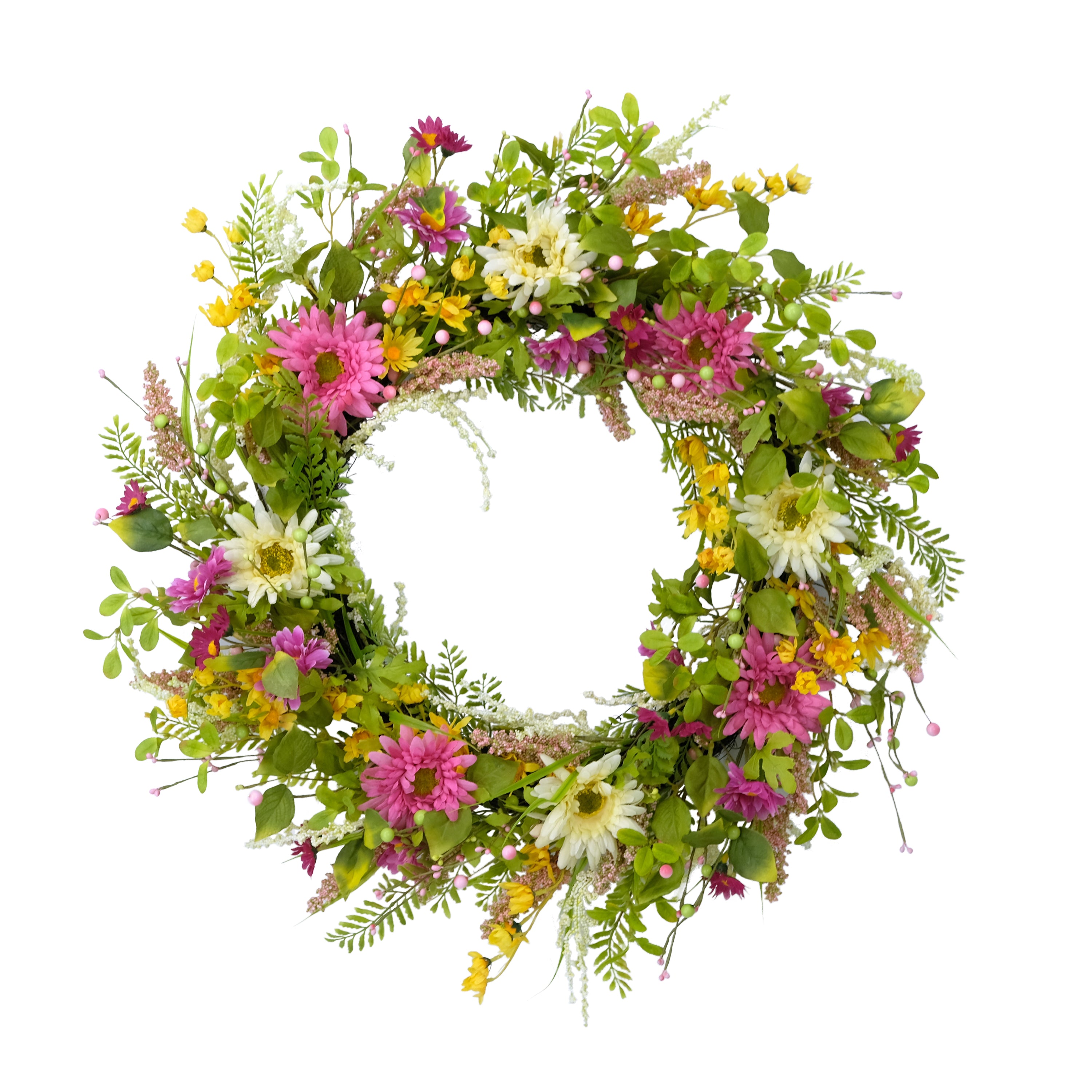 30" Artificial Multicolor Floral Spring Door Wreath