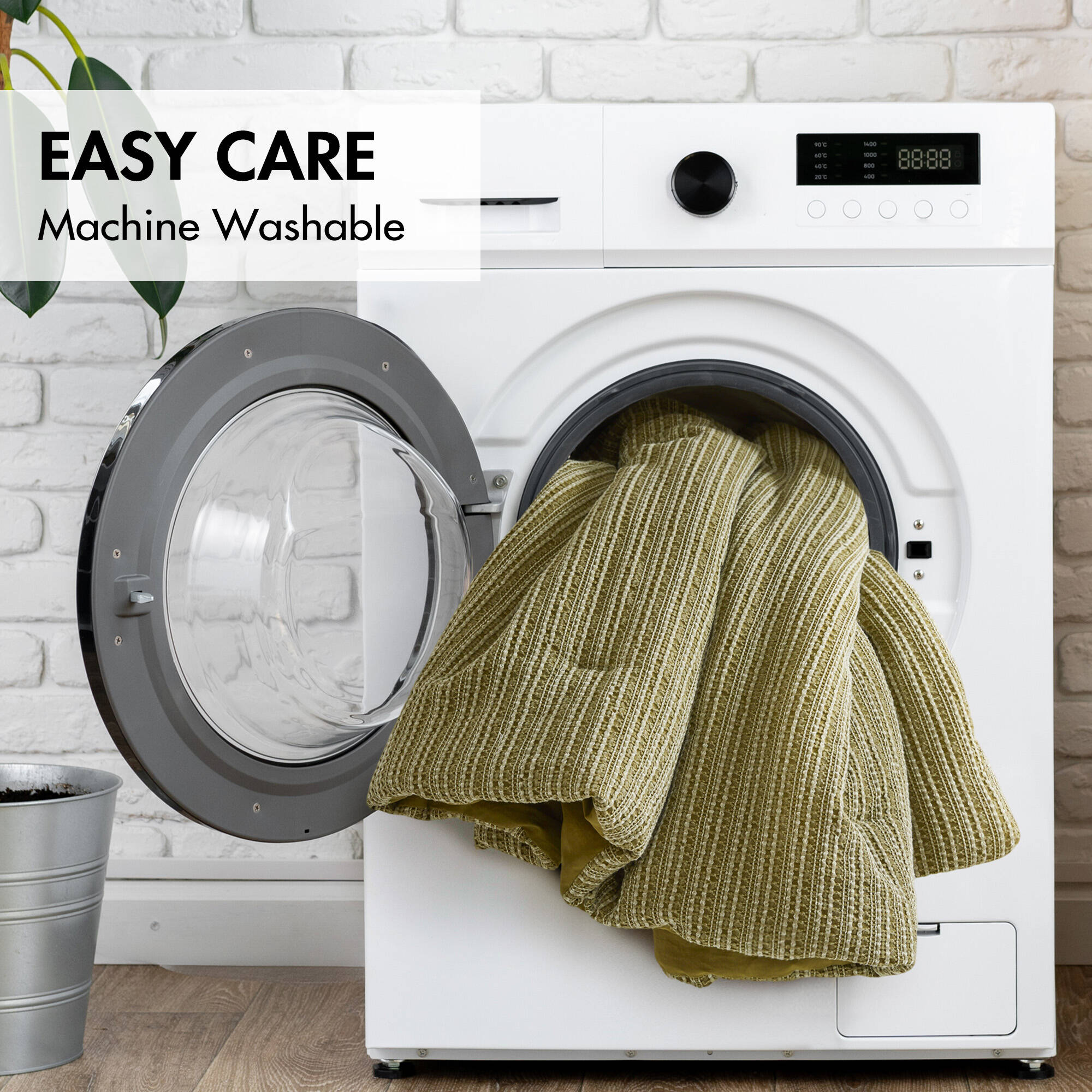 3P Piece Waffle Washed Comforter Set
