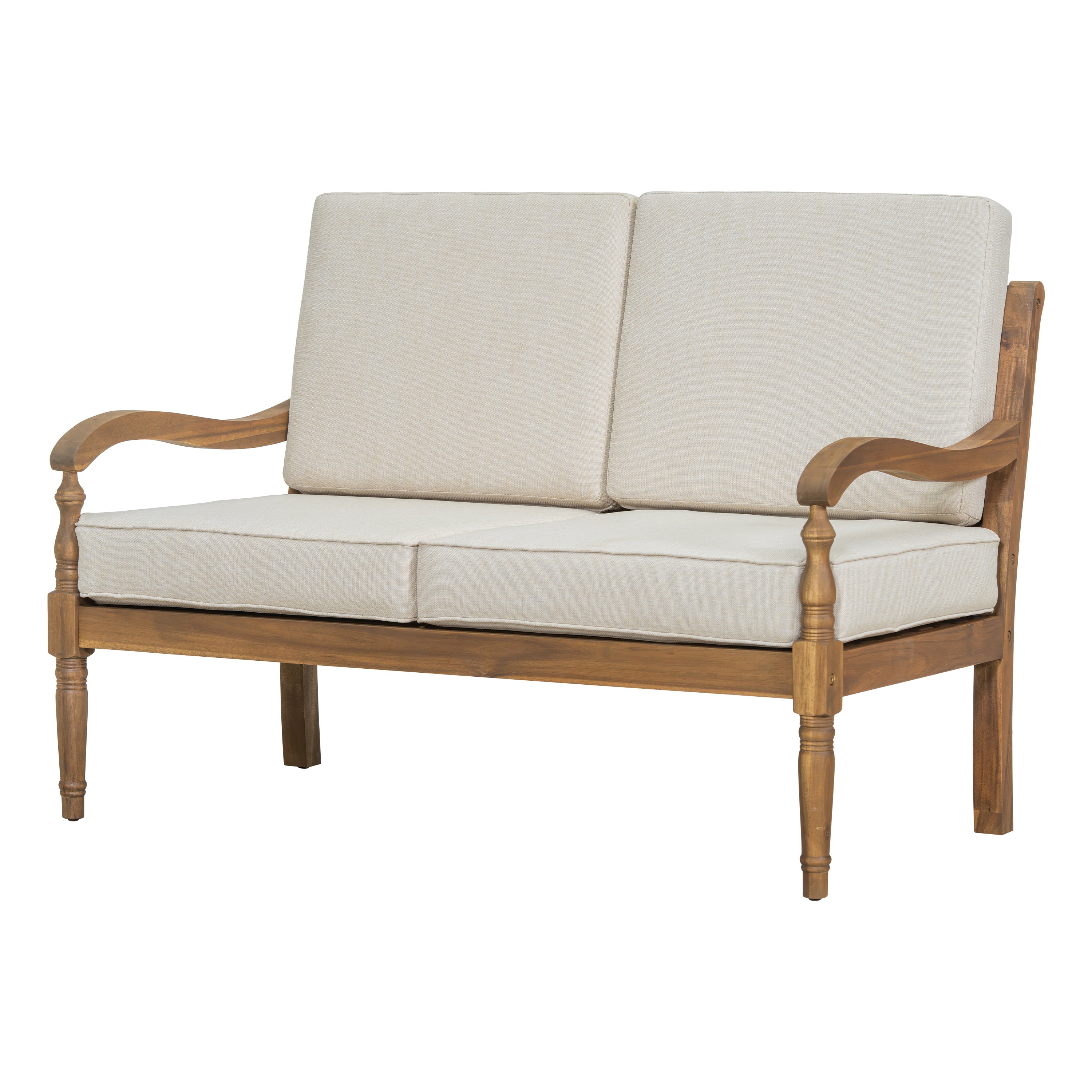 Islewood 2 Piece Acacia Wood Outdoor Loveseat & Coffee Table Set