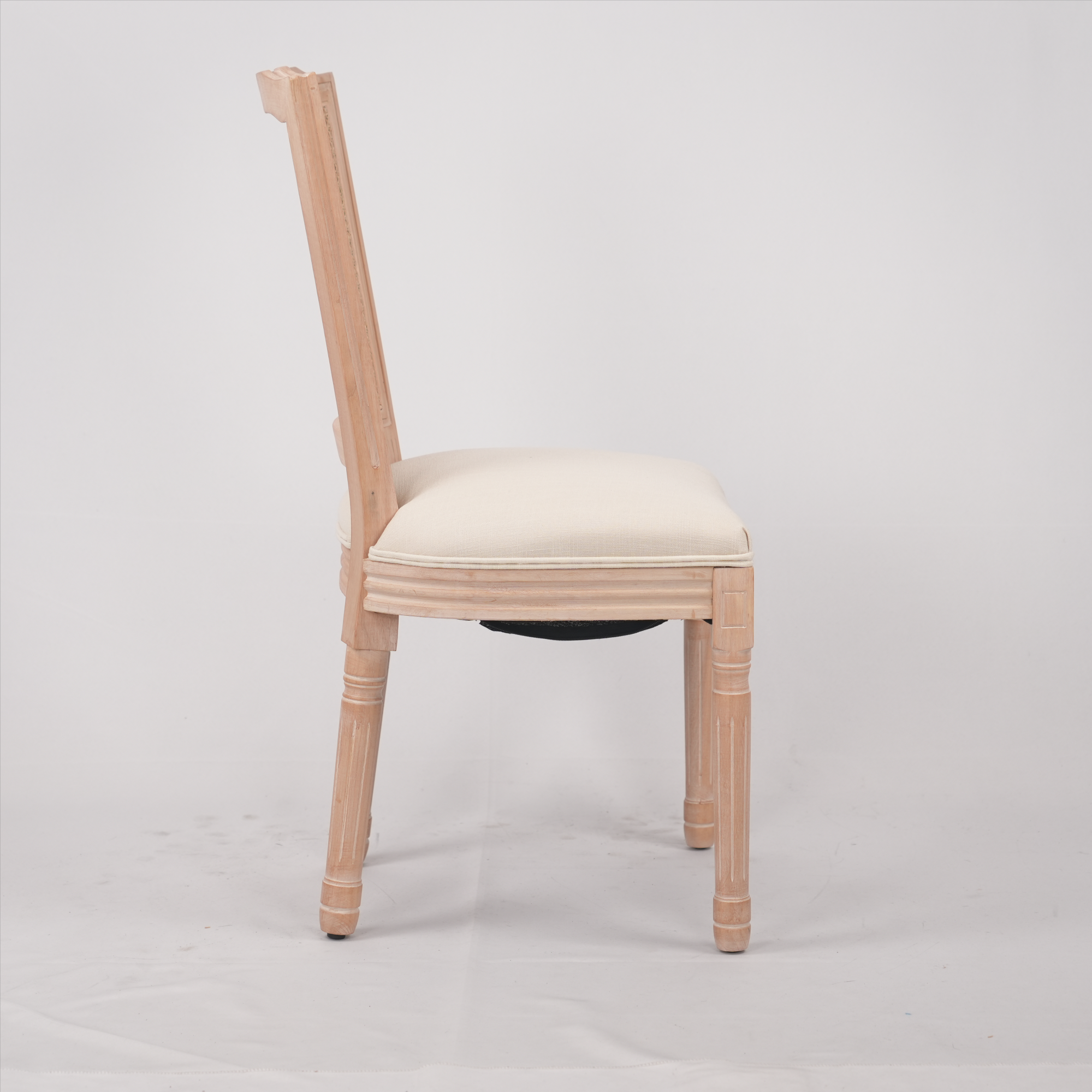 French Country Upholstered Fabric French Dining Chair, Set of 2