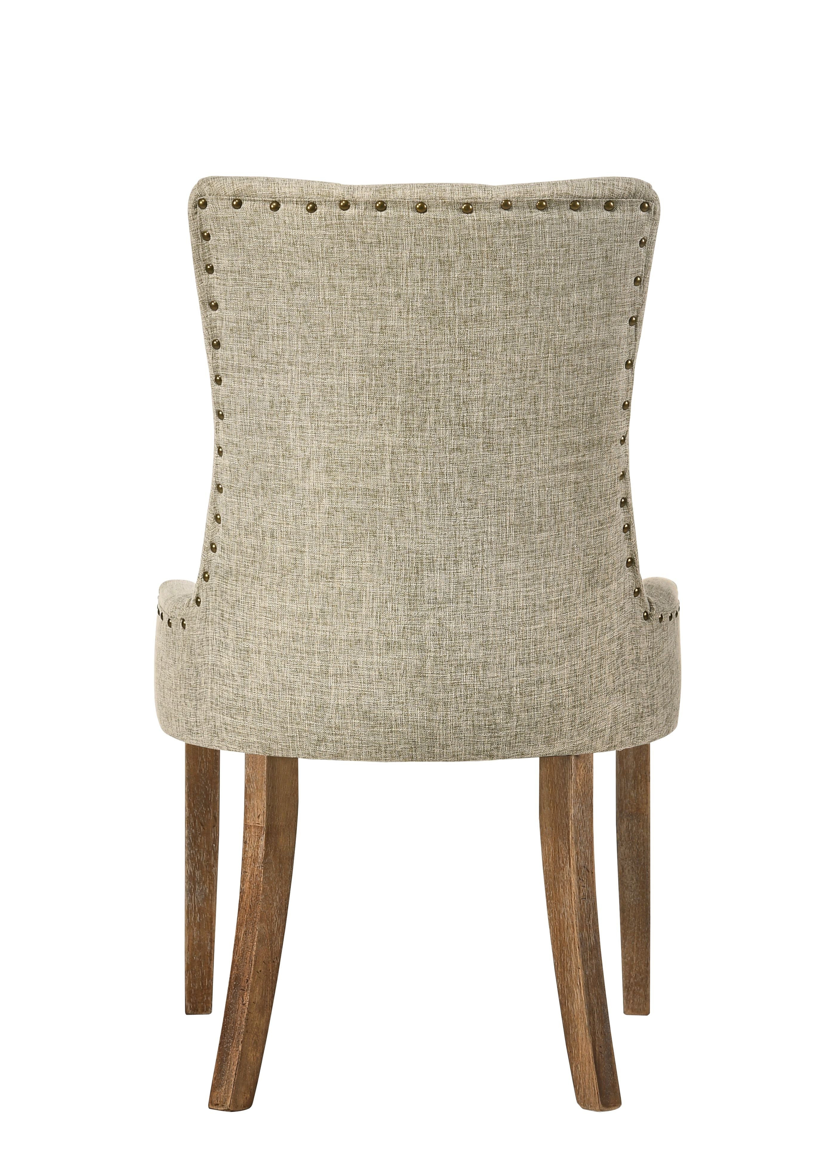 5-Piece Dining Room Set with Round Table and 4 Tufted Back Chairs