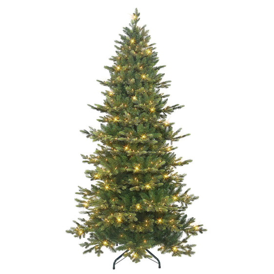 6.5 ft Pre-lit Slim Royal Majestic Douglas Fir Downswept Artificial Christmas Tree with Clear Lights & Metal Stand