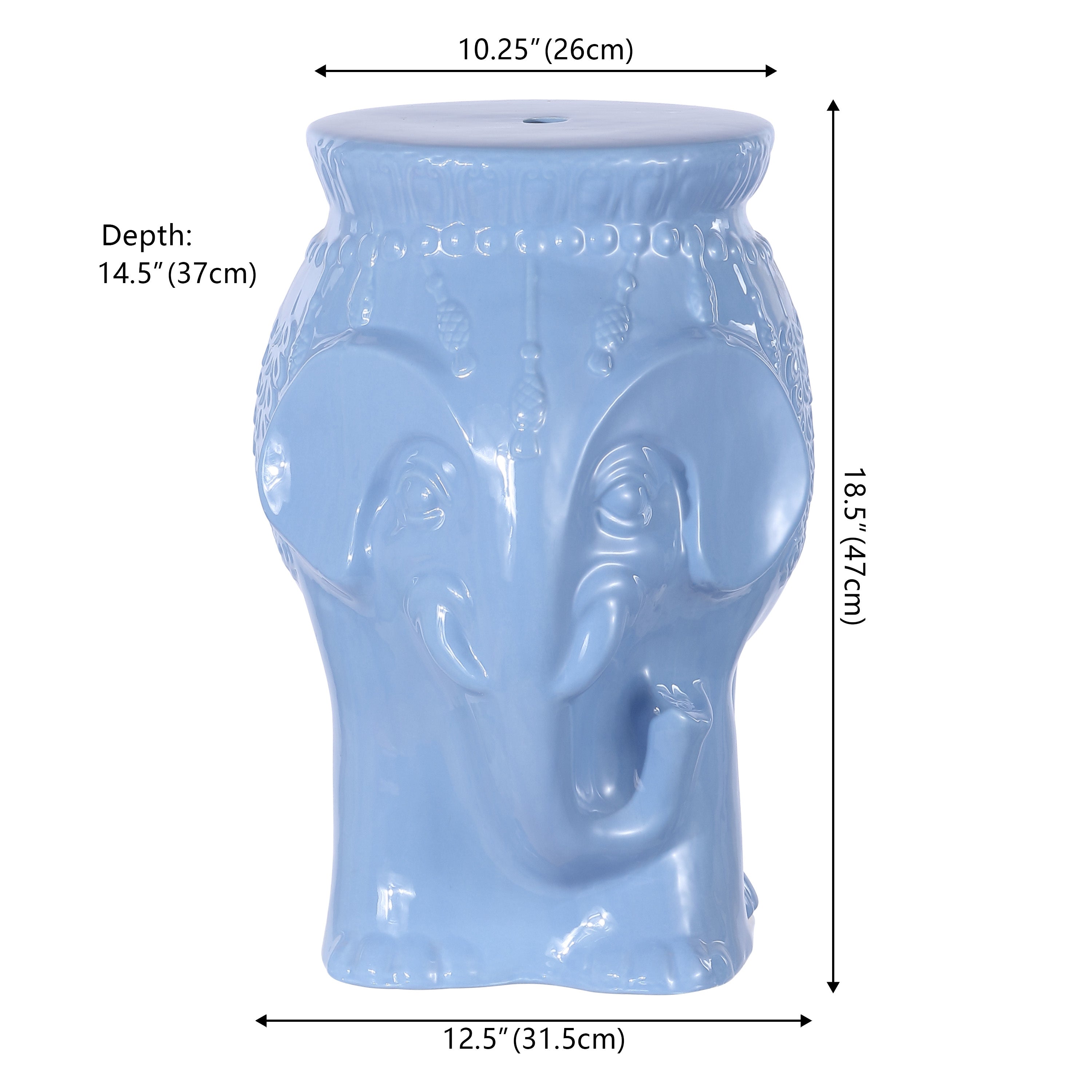 Orla Bohemian Elephant Ceramic Garden Stool