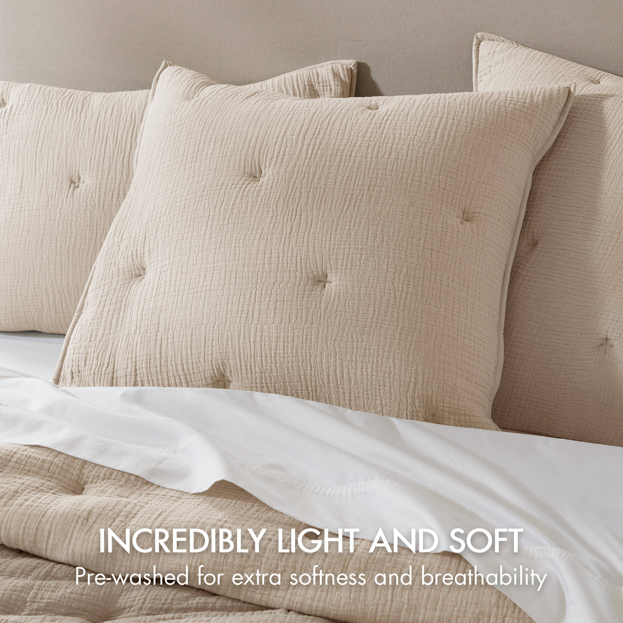 Cotton Gauze Embroidered Euro Sham