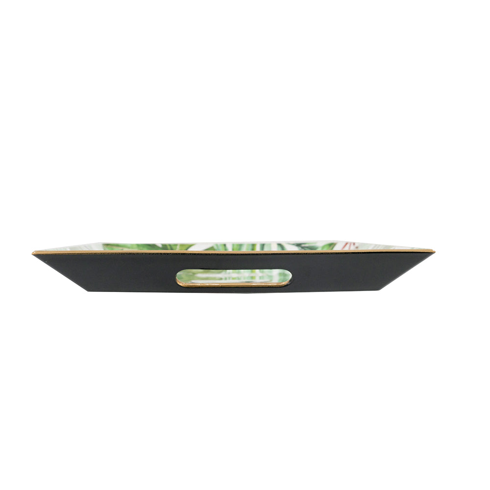 Palm Leaf Plastic Charger Plate, 4 Pack