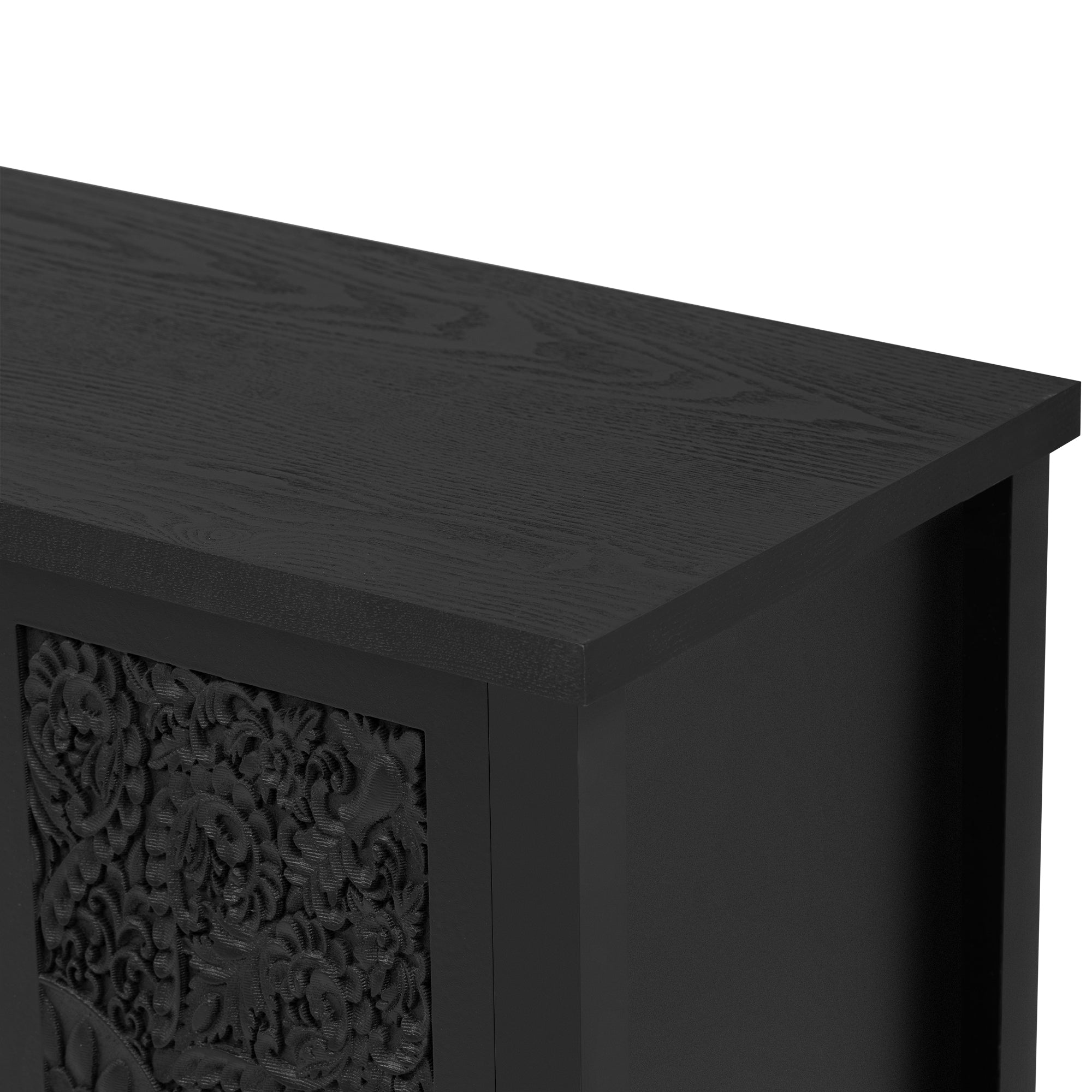 Carved Wood TV Stand