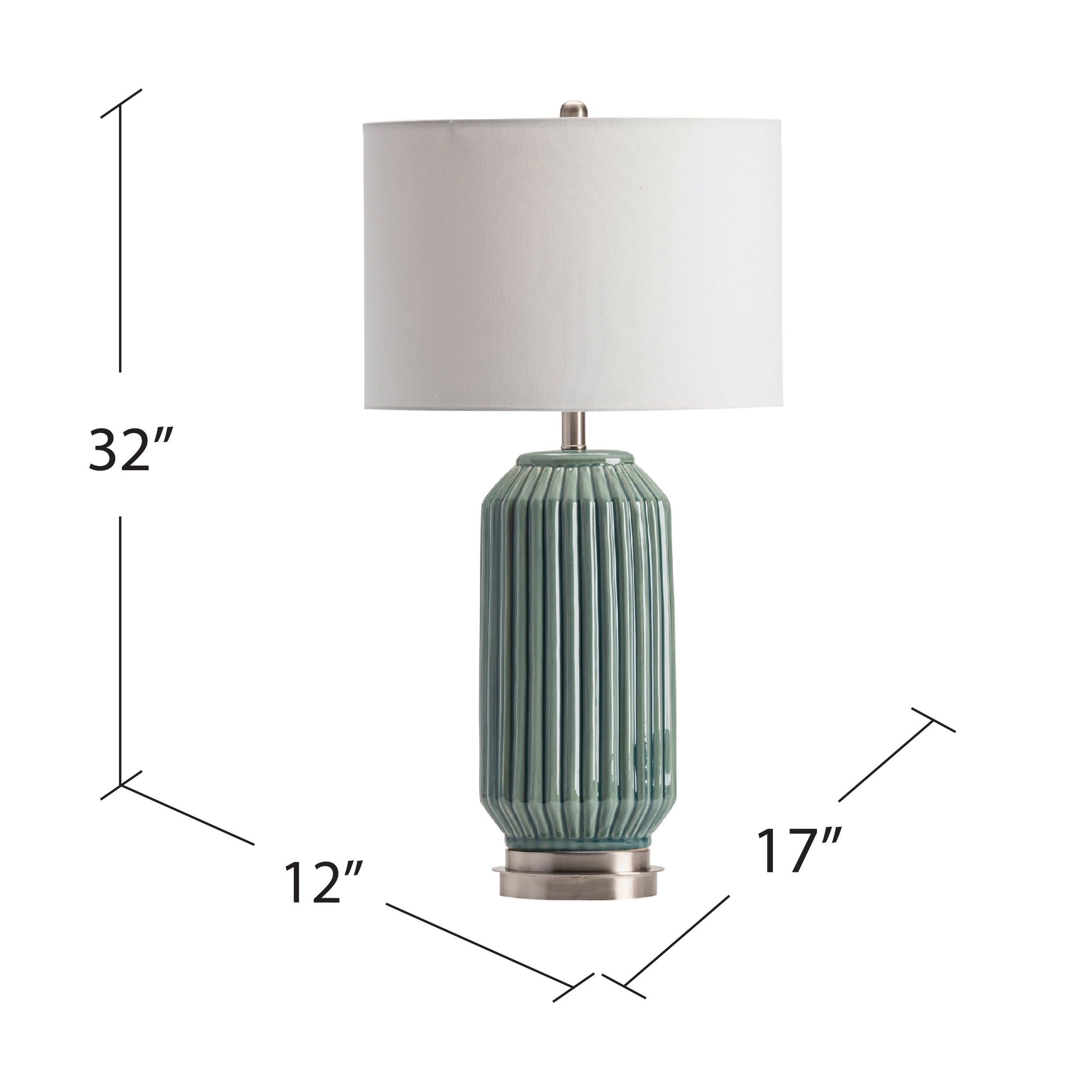 Ceramic Table Lamp With Shade