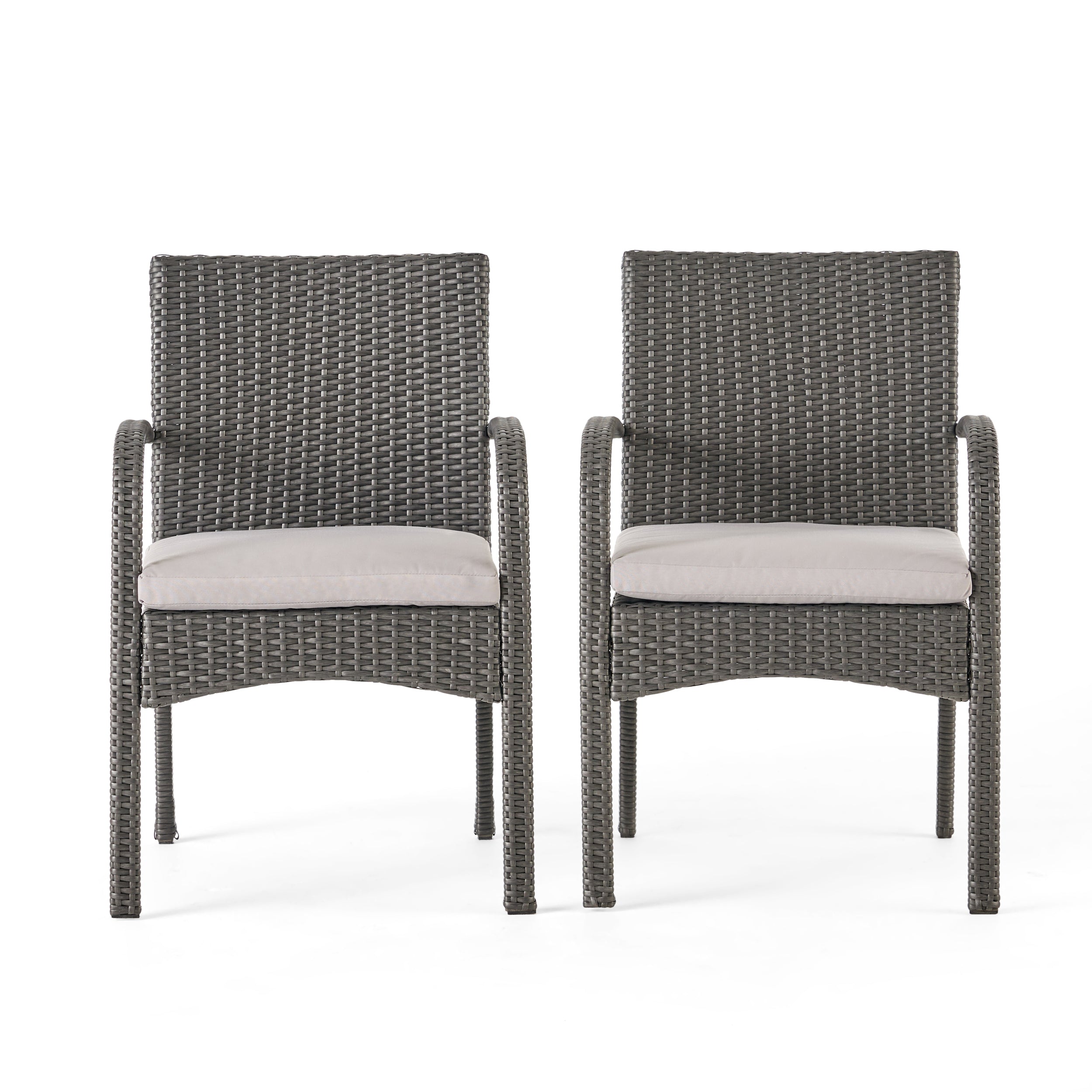 Cordoba Outdoor Wicker Dining Chairs, Set of 2