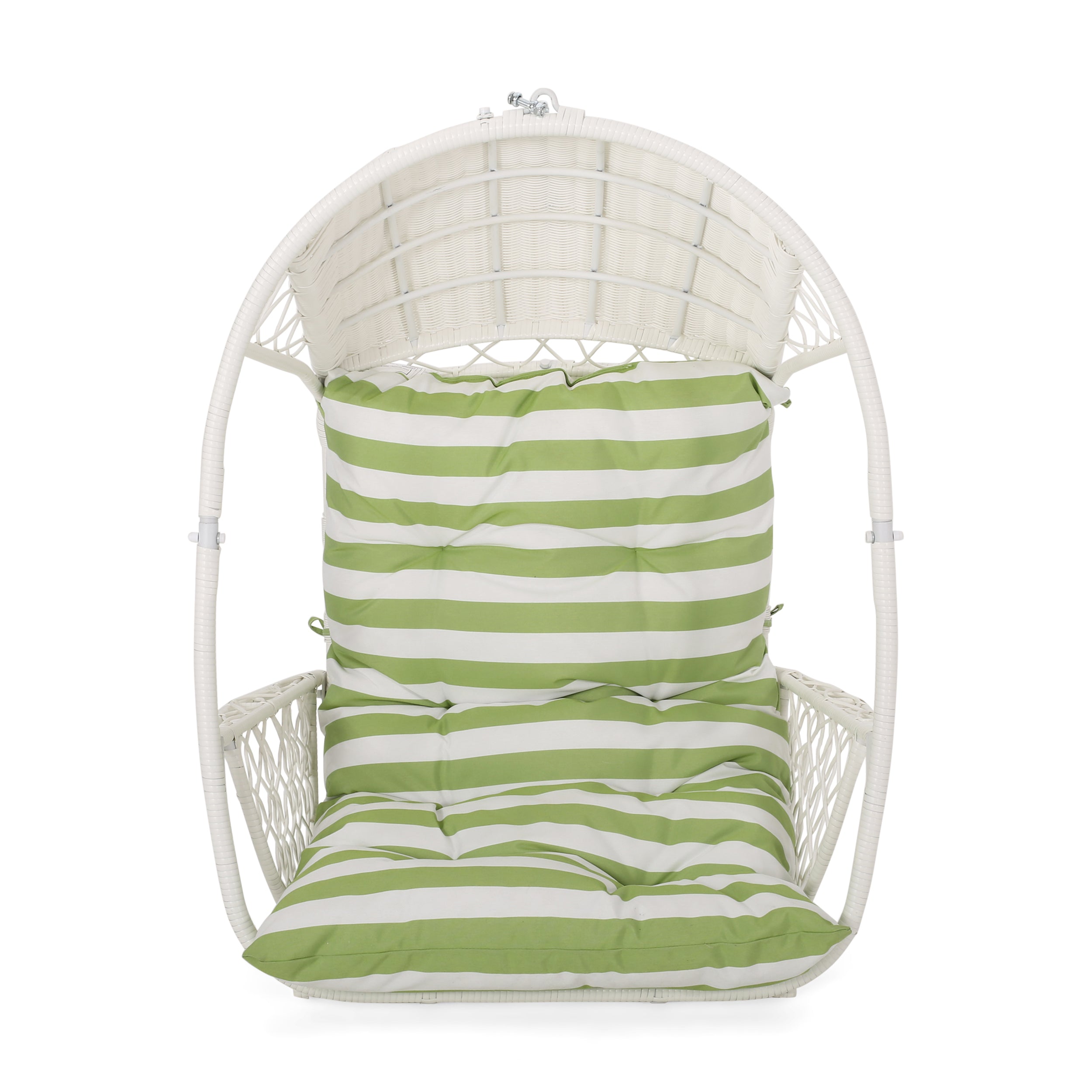 Hanging Chair with Basket Shape and Metal Frame