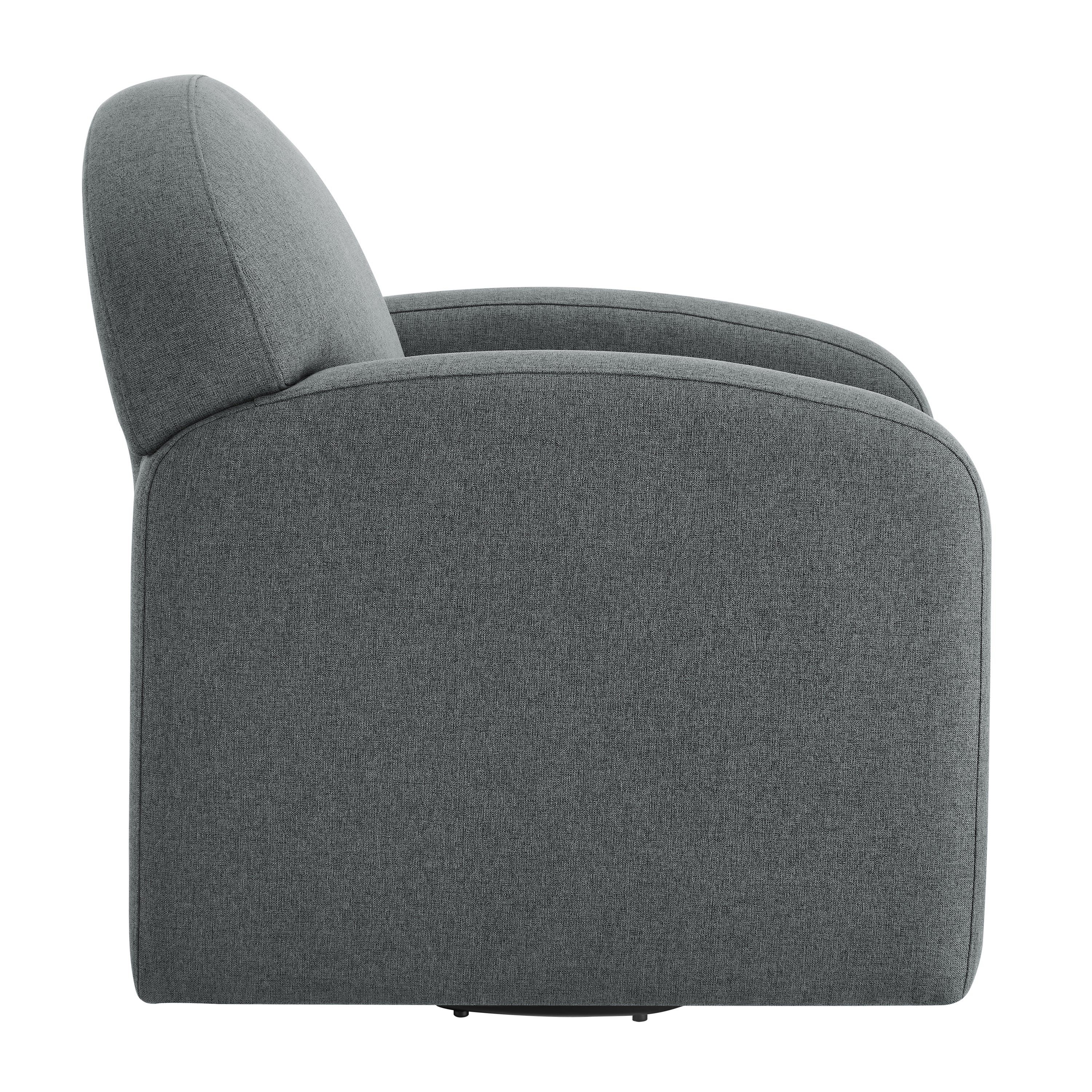 Edie Modern Round Back Swivel Accent Chair