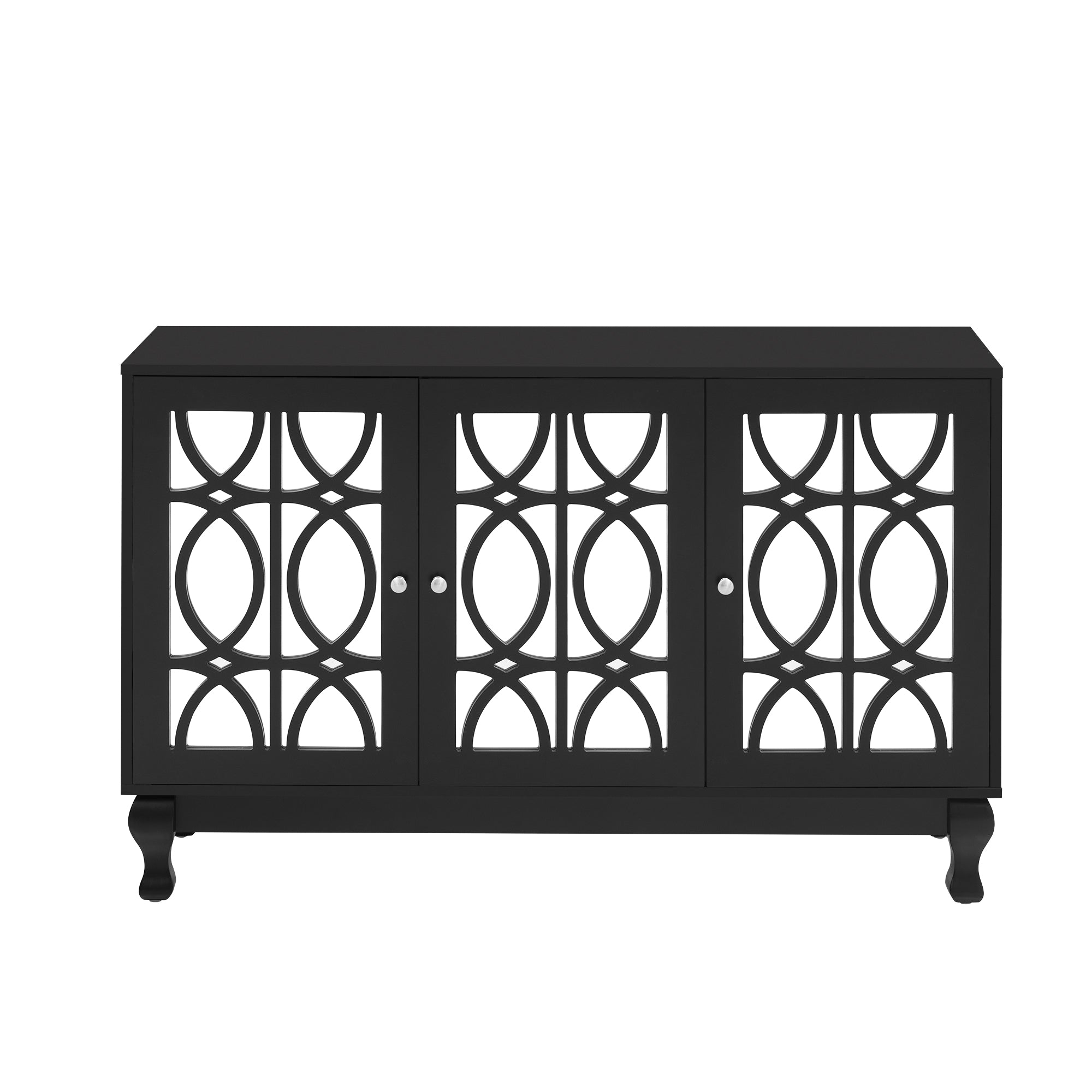 Mirrored Door Entertainment Center