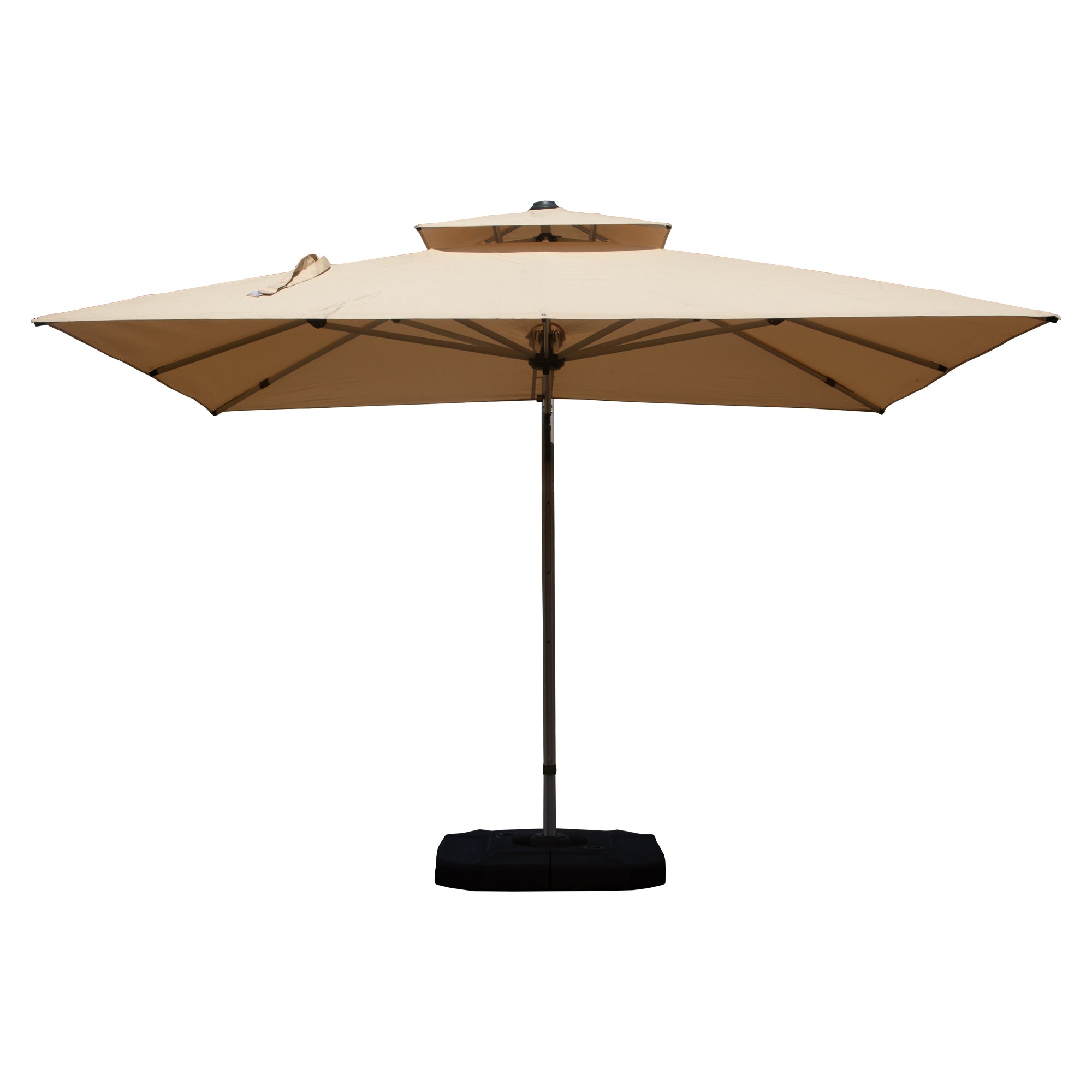 10'X10' Square Cantilever Umbrella with Center Pole, Base Not Included