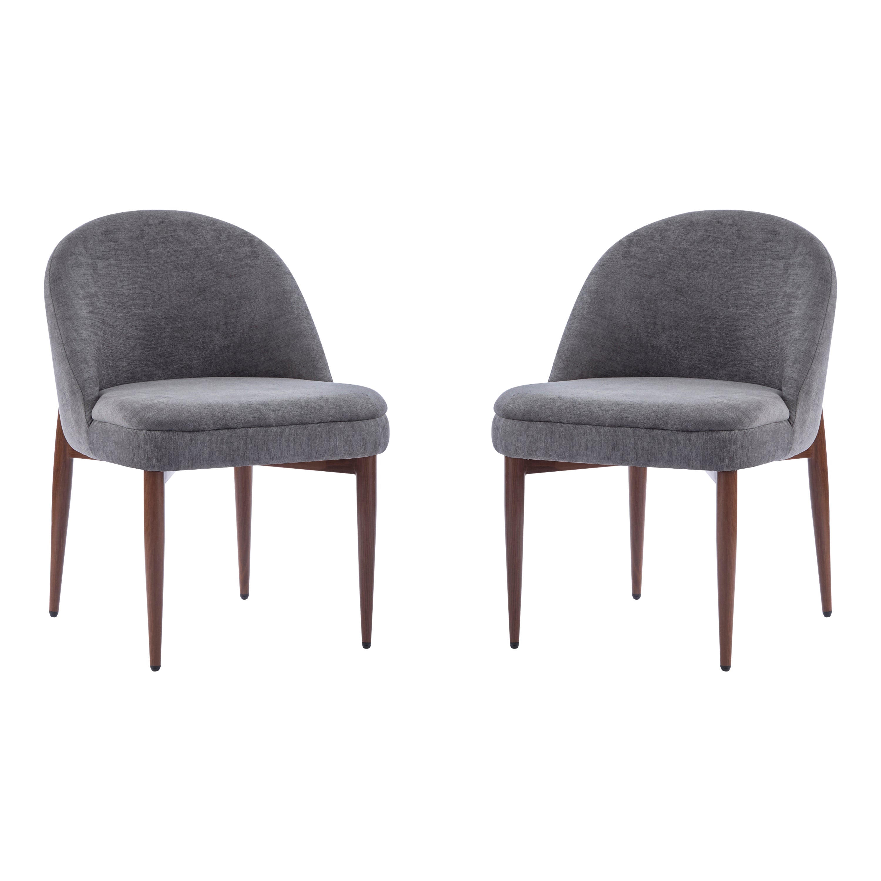Mid-Century Modern Fabric Upholstered Dining Chair, Set of 2