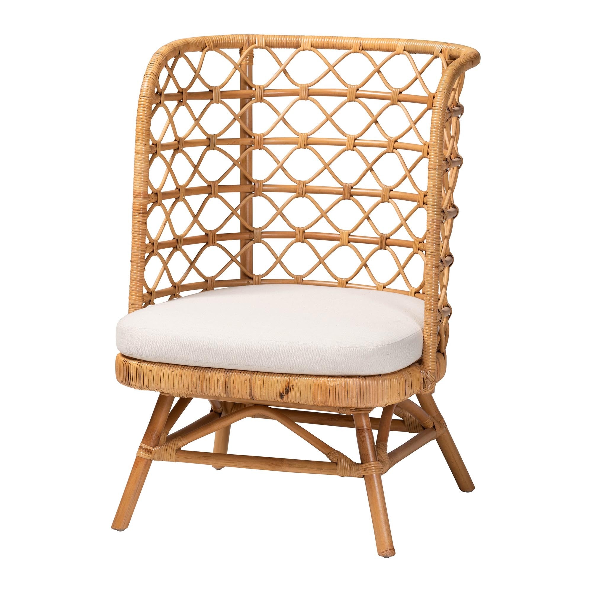 Tulum Lattice Back Rattan Accent Chair