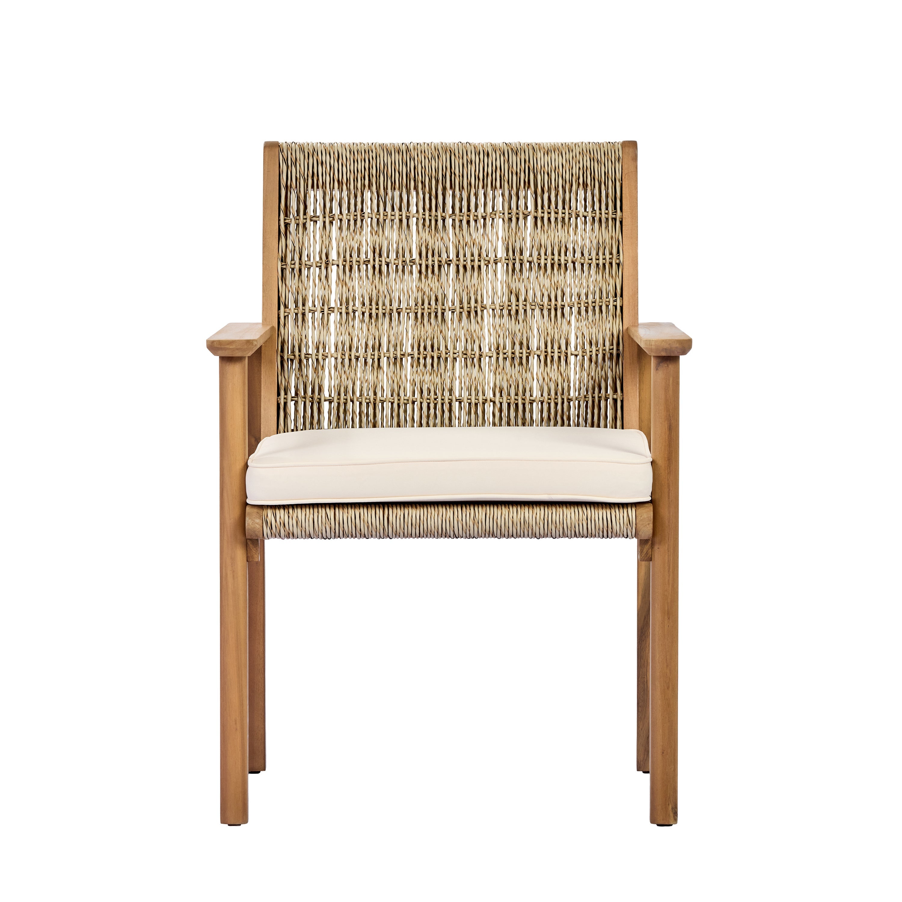 Miles 7 Piece Outdoor Acacia Wood Dining Set With Cushions