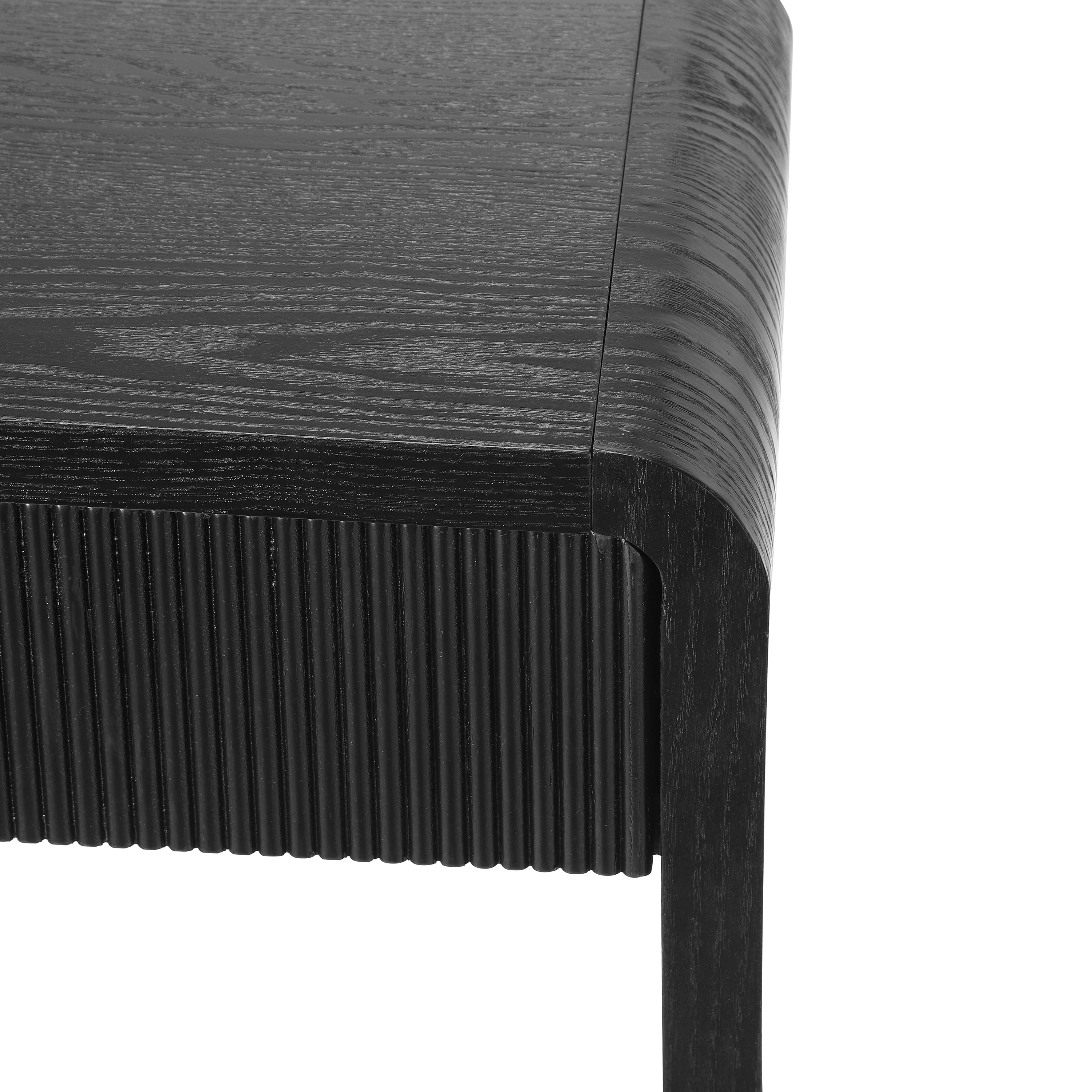 Modern 3-Drawer Console Table with Vertical Slats
