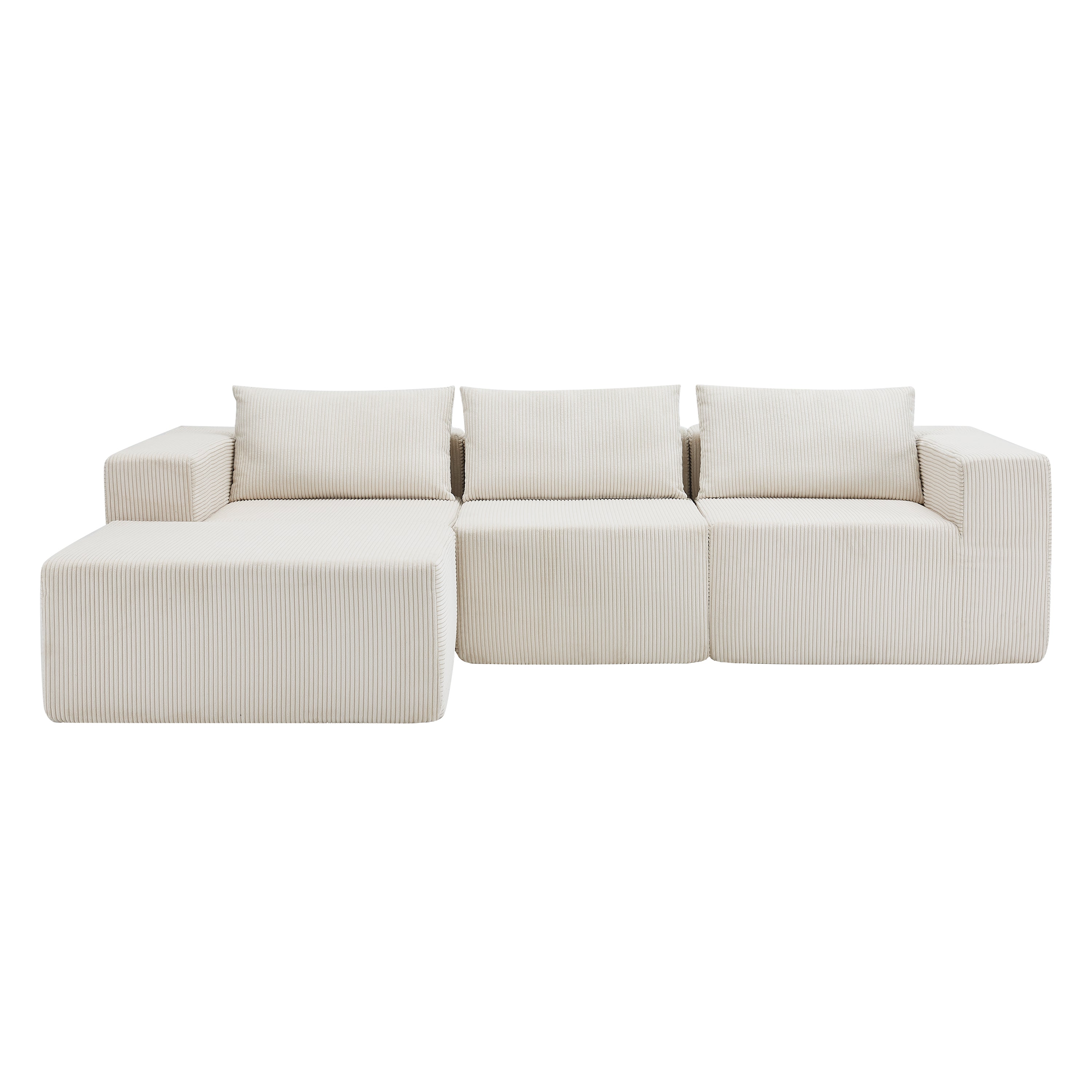 107" Compressed Sectional Sofa