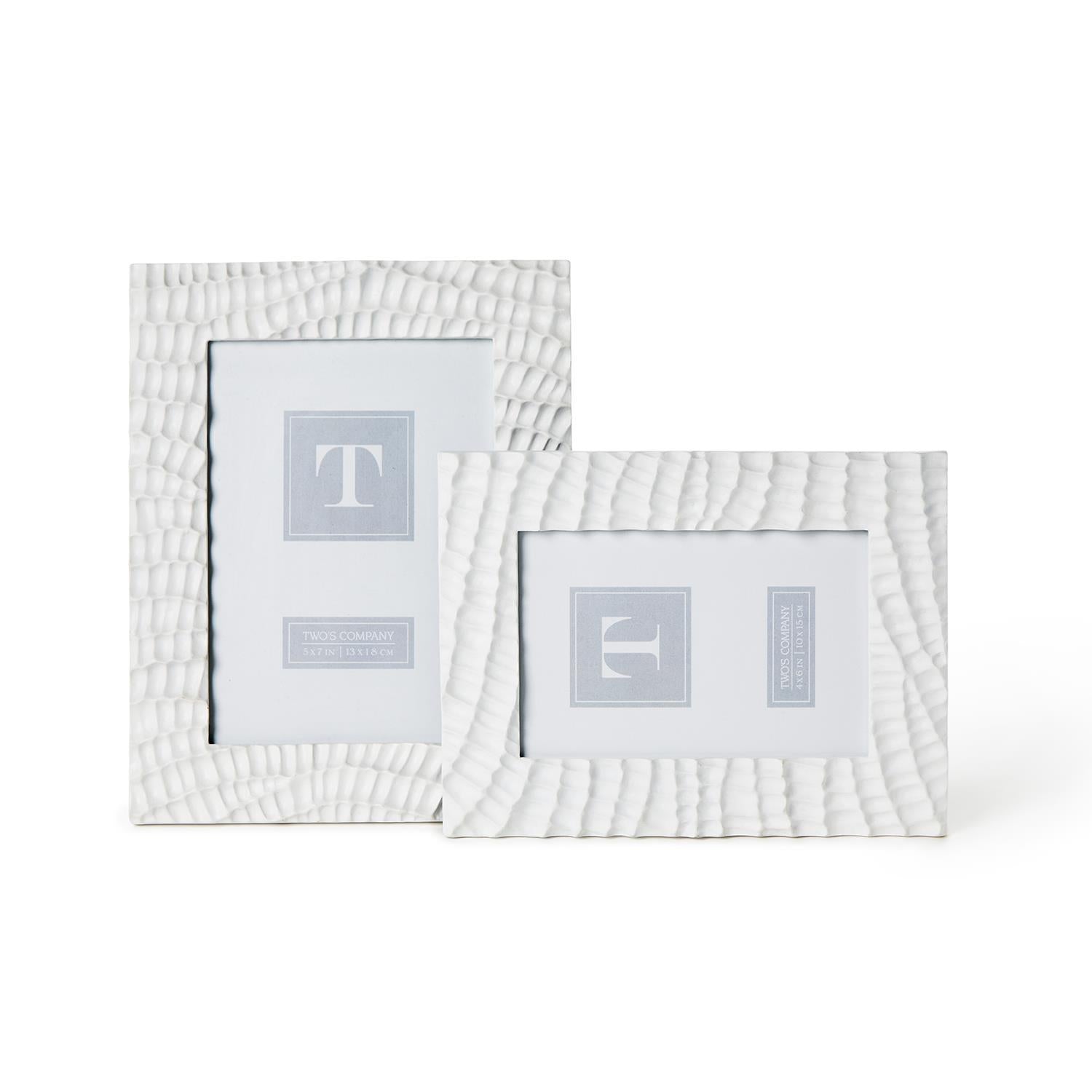 White Coral Reef Photo Frame Incl 2 Sizes, Set of 2