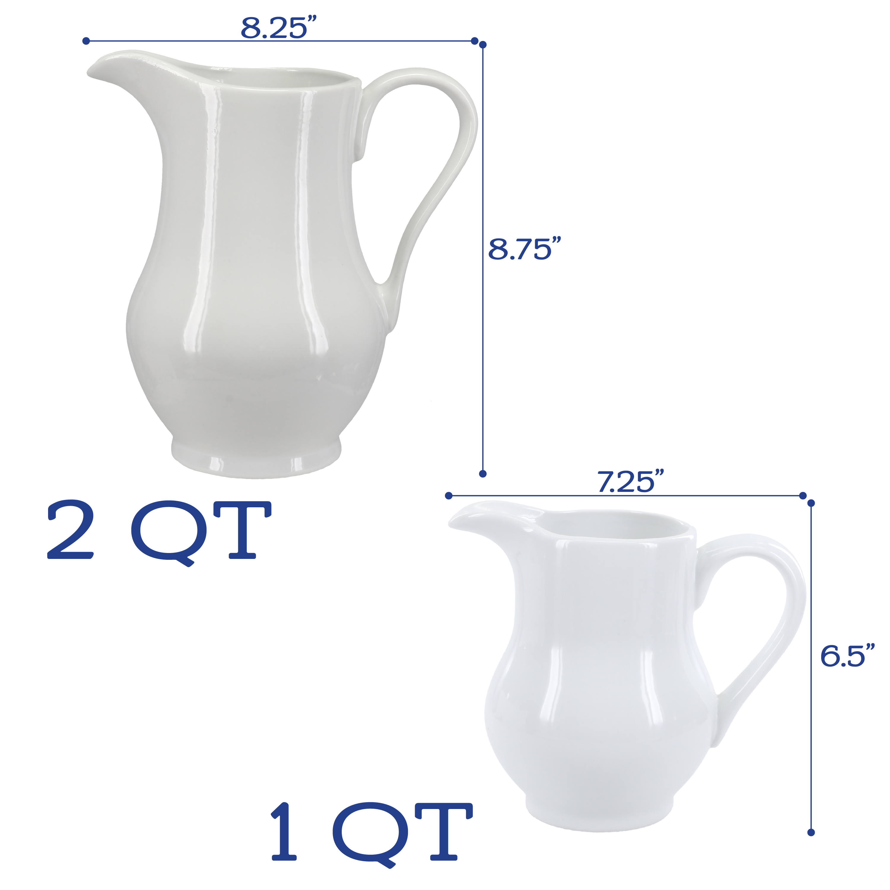 Pitcher Set, Set of 2 1 Quart/2 Quart