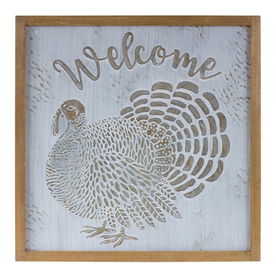 Metal Welcome Turkey Sign 20"