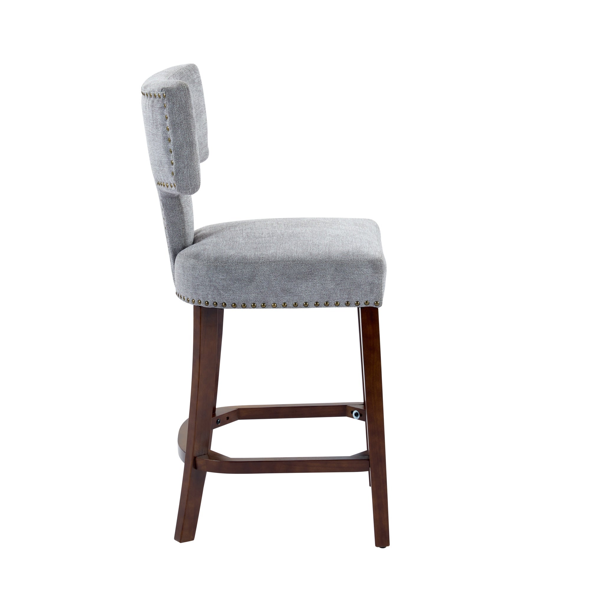 Upholstered T-Back Counter Height Bar Stools, Set of 2