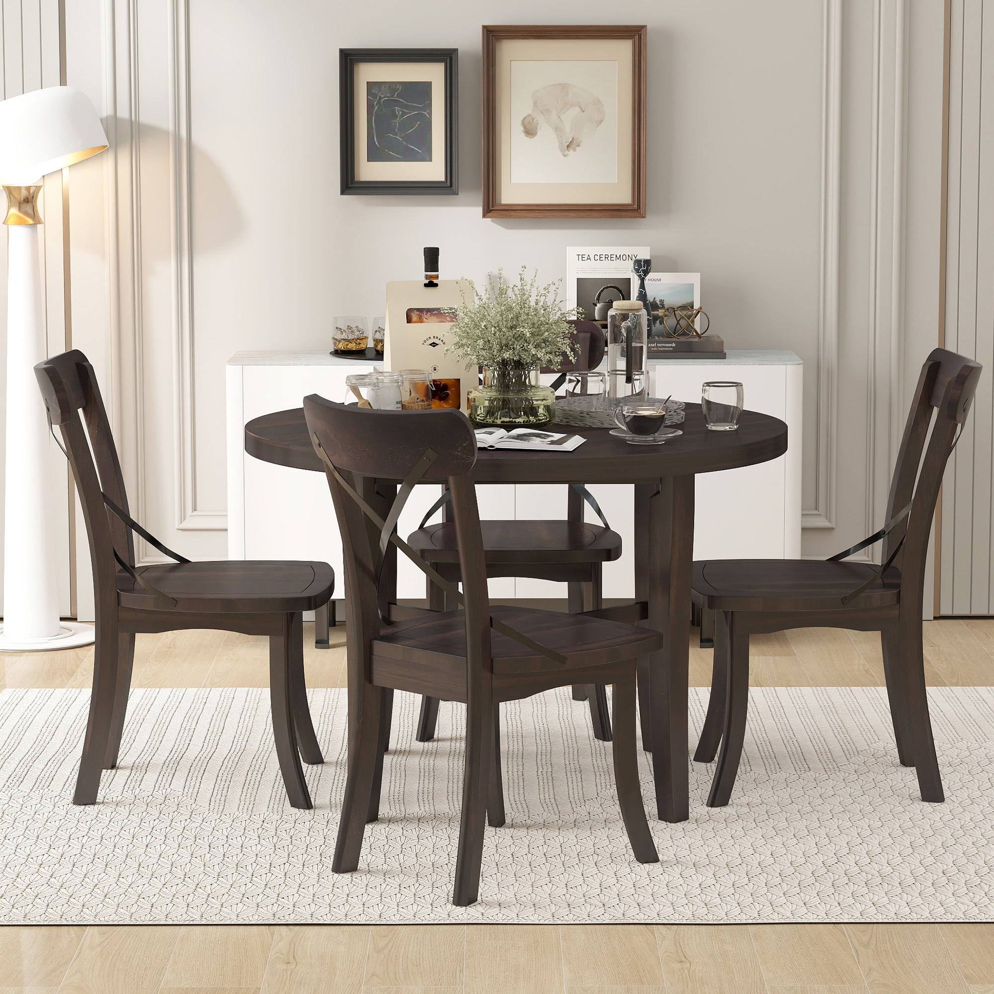 5-Piece Farmhouse Dining Set