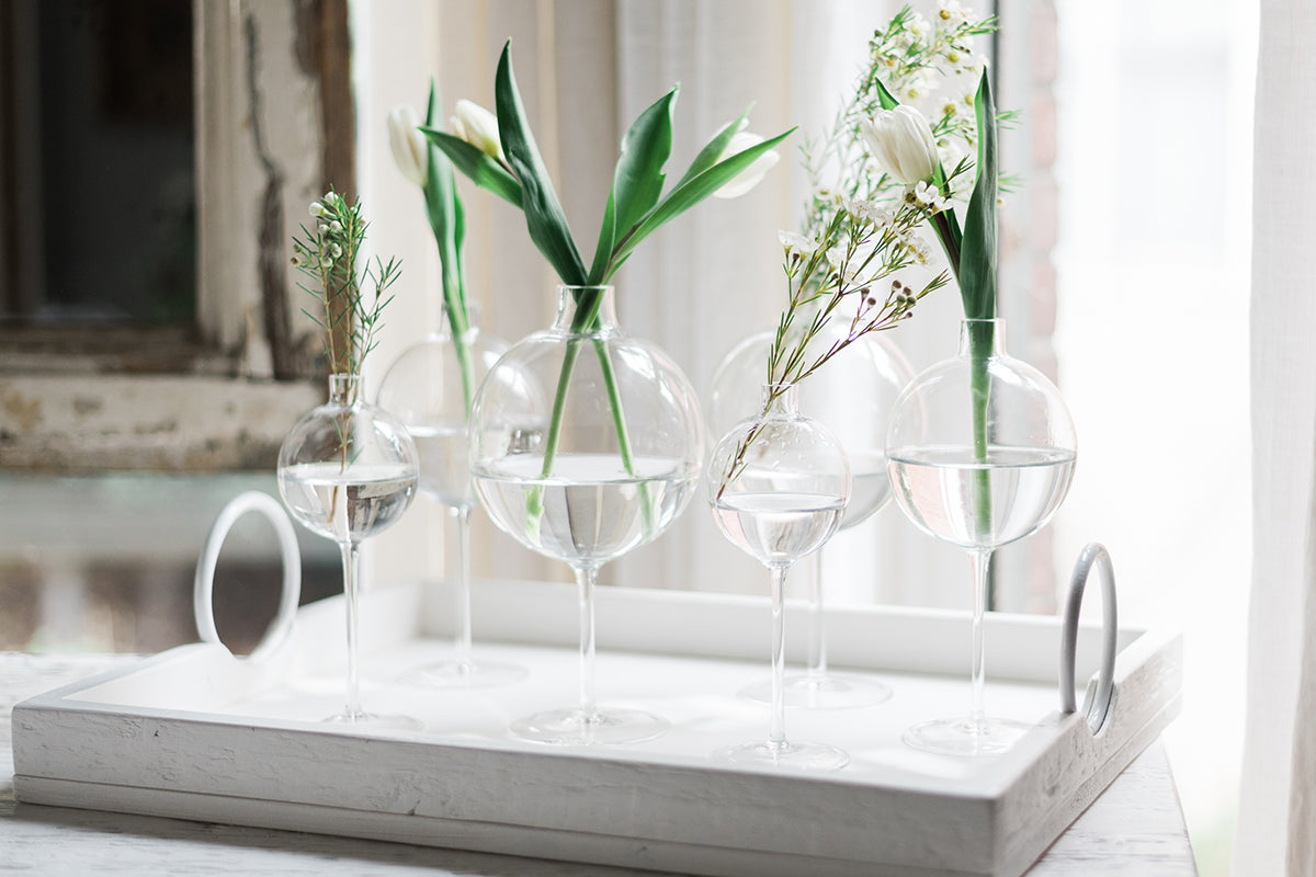 Clear Wine Glass Vase
