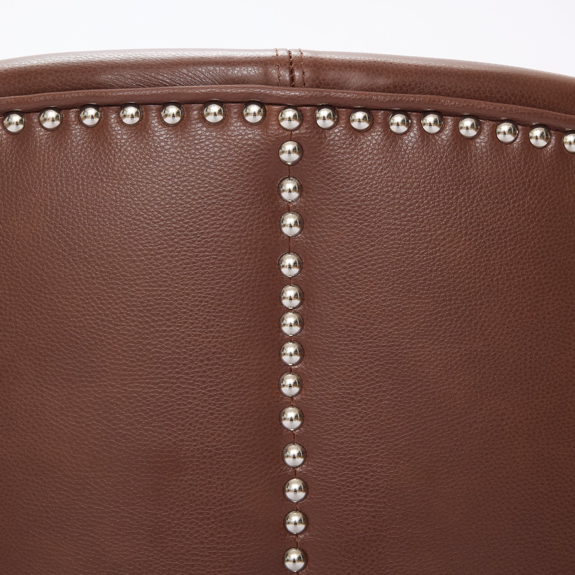 Top-Grain Leather Swivel Accent Chair