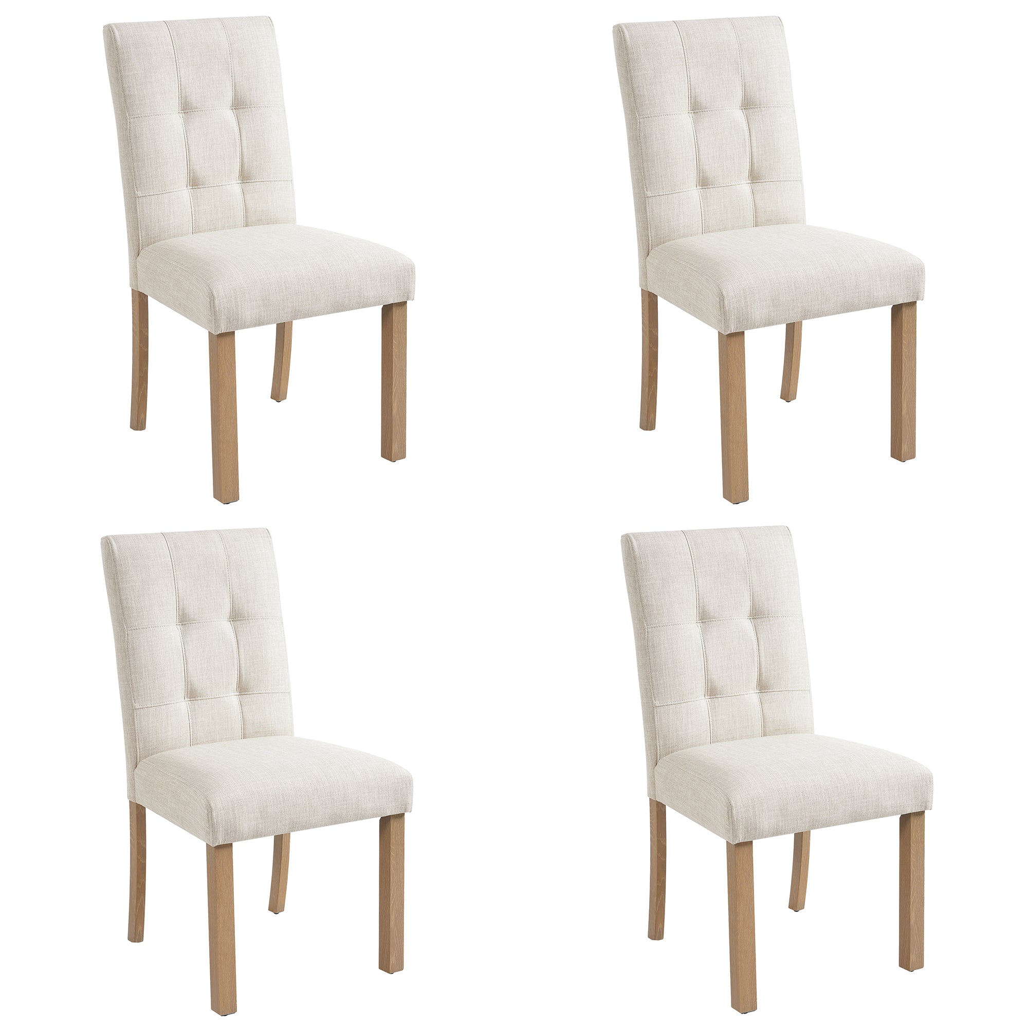 Franklin Tufted Upholstered Dining Chairs, Set of 4