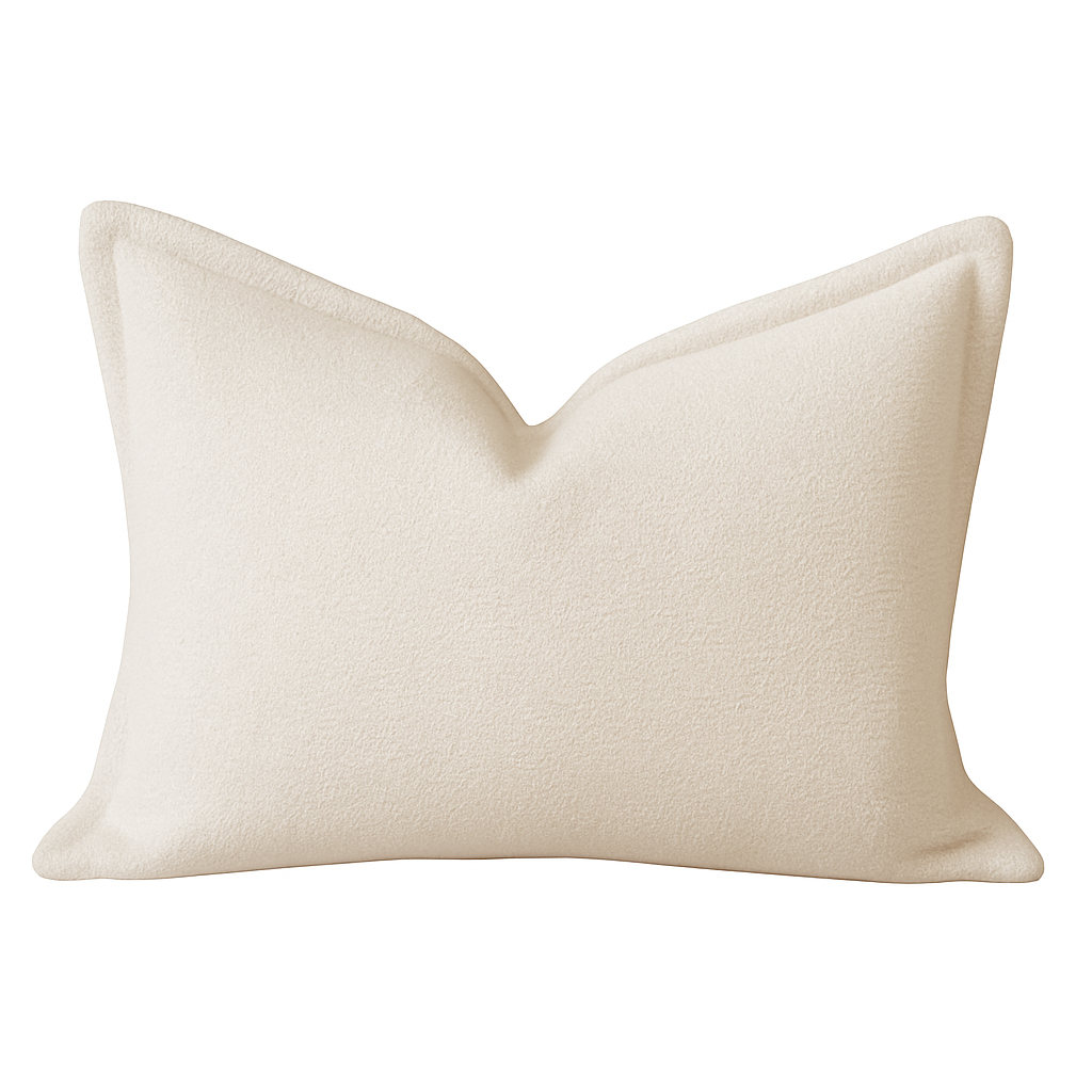 Cozy Soft Ivory Throw Pillow