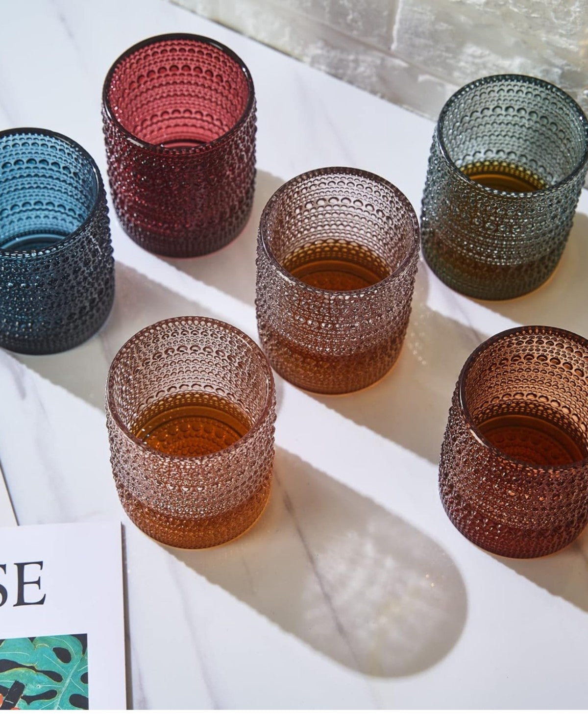 Sage Hobnail Tumblers Set of 6