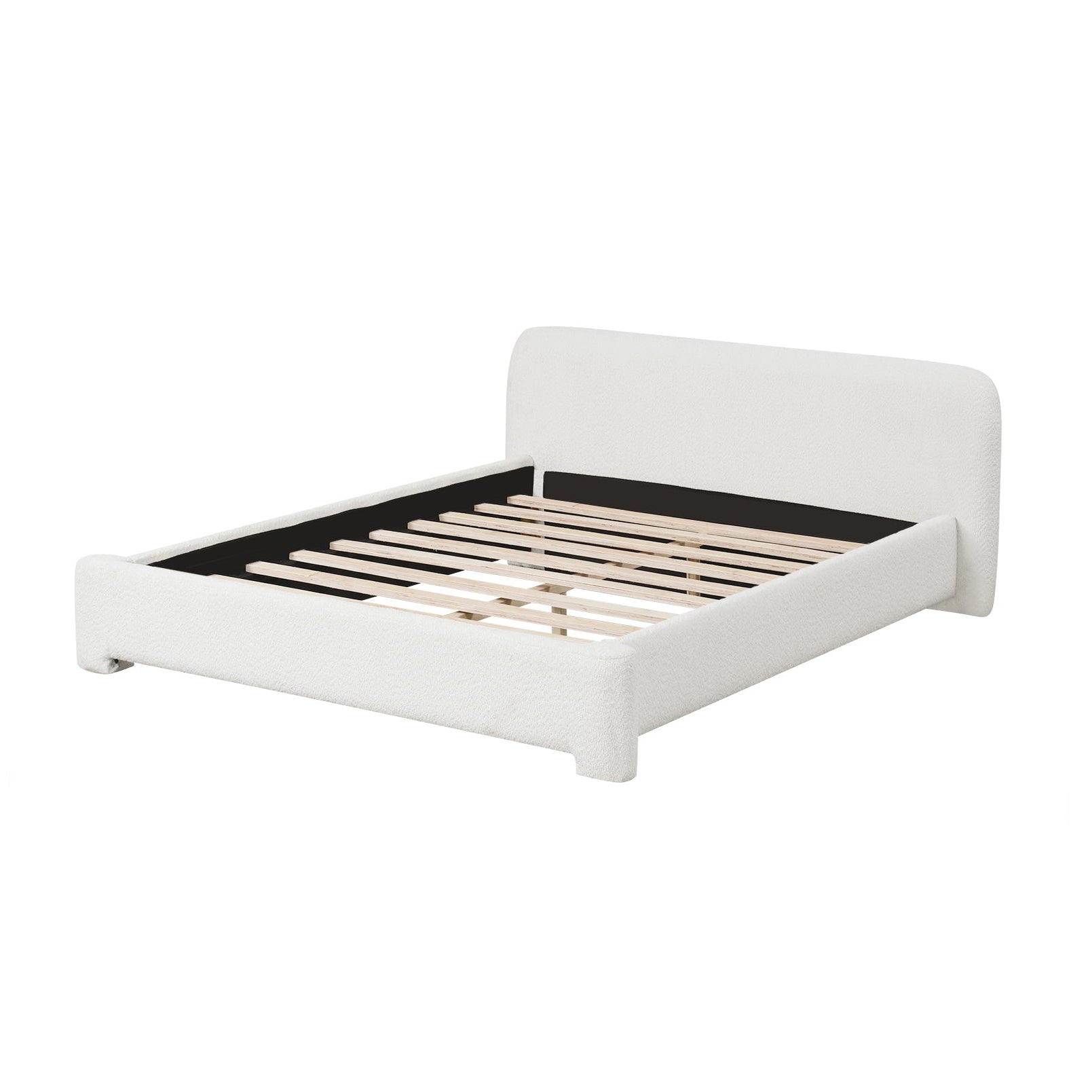 Cozy White Bouce Upholstered Bed
