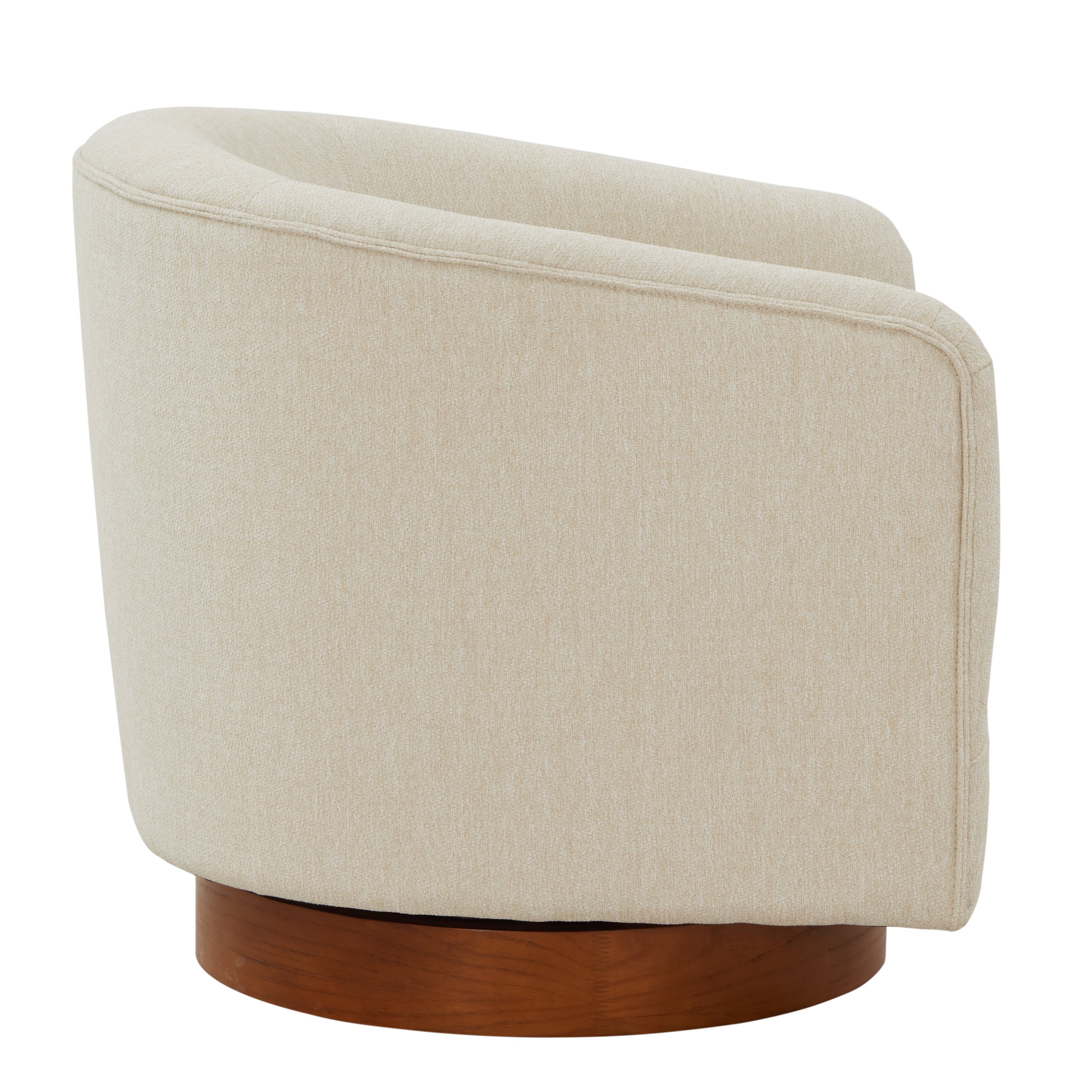 Miramar Swivel Club Accent Chair with Wood Base