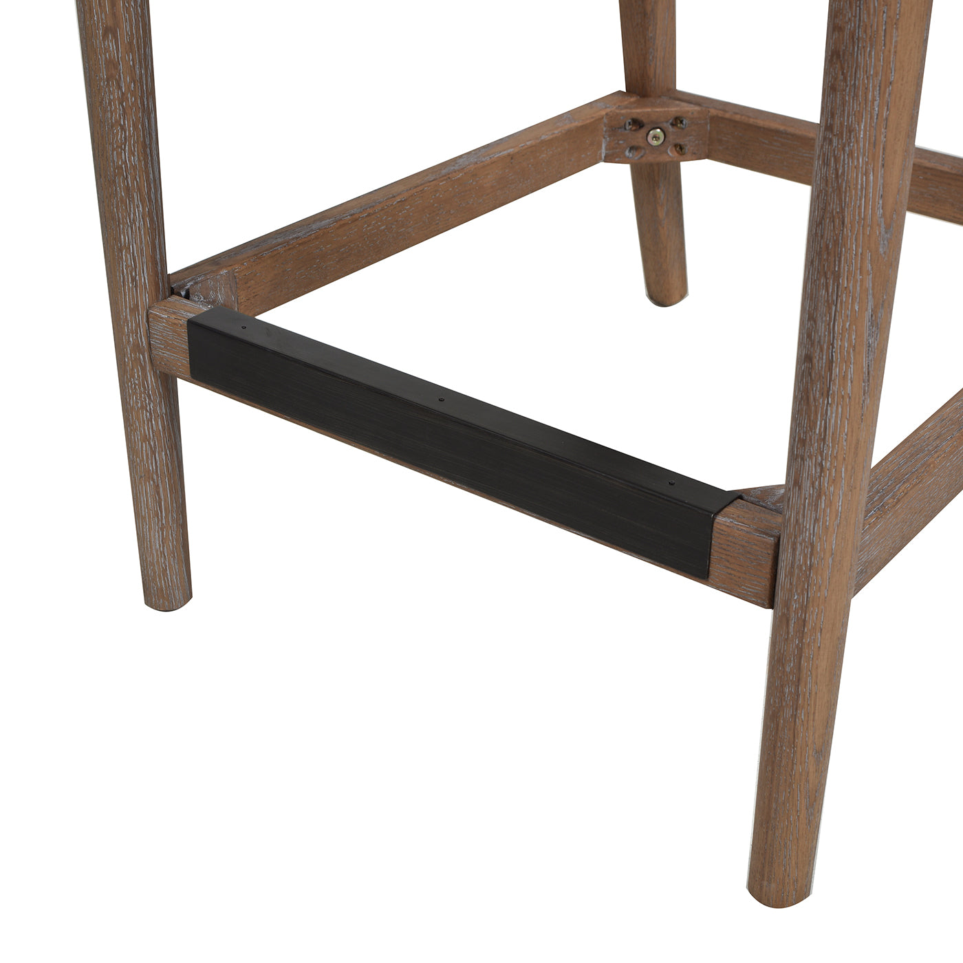 Arlin Upholstered Stool with Curved Back and Footrest, Set of 2