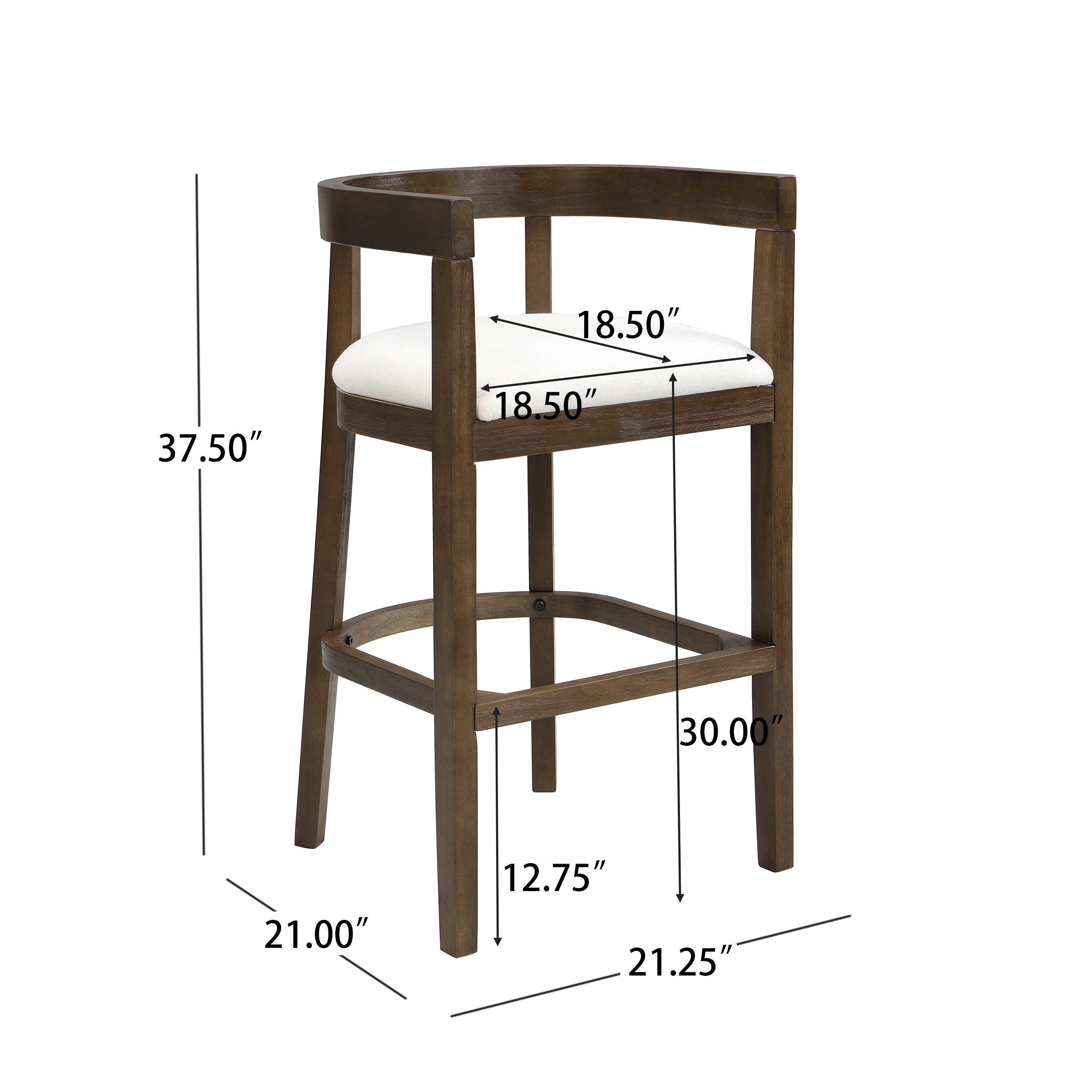 Pier 1 Rubberwood Bar Stool - Thumbnail 4