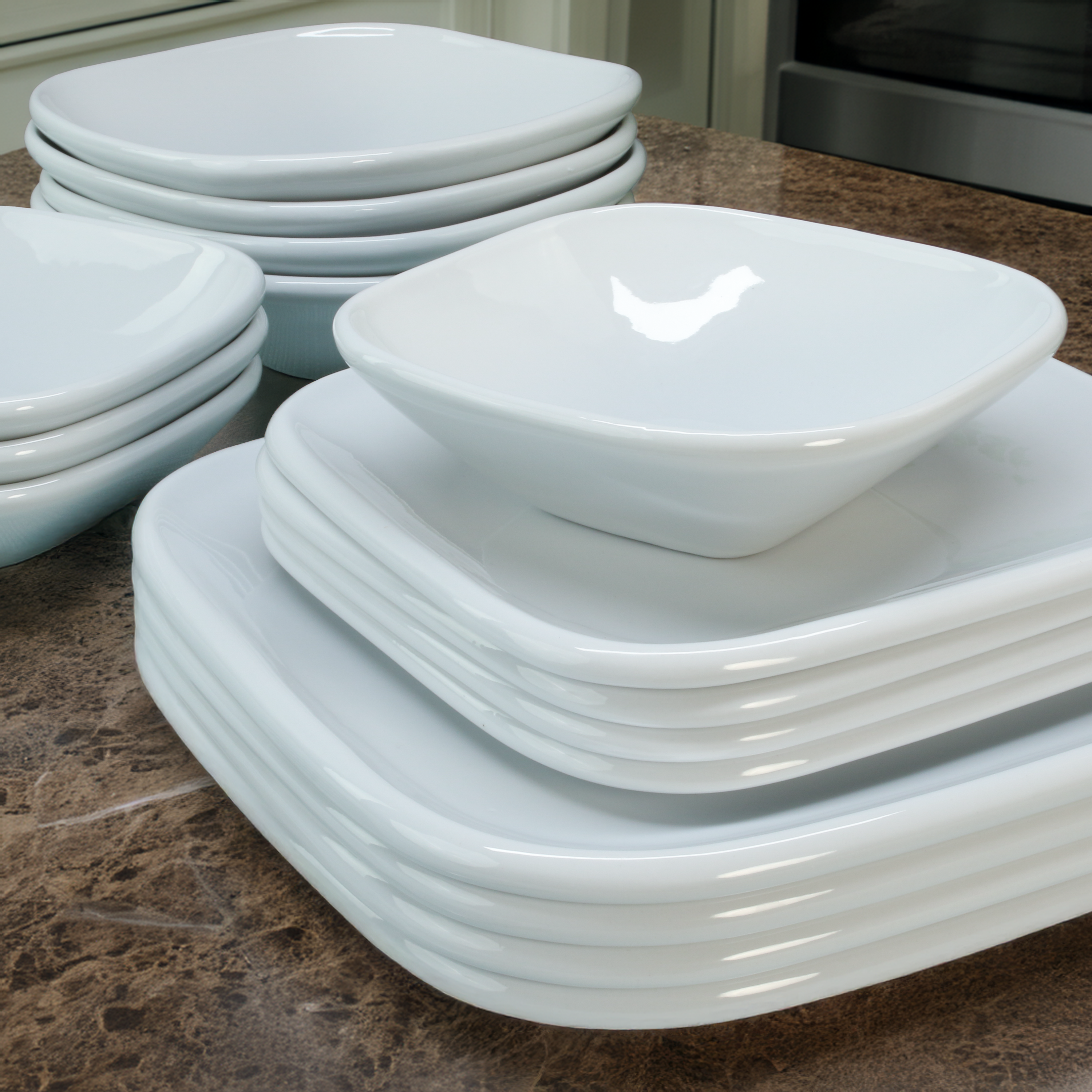 Impulse Square 16-Piece Dinnerware Set