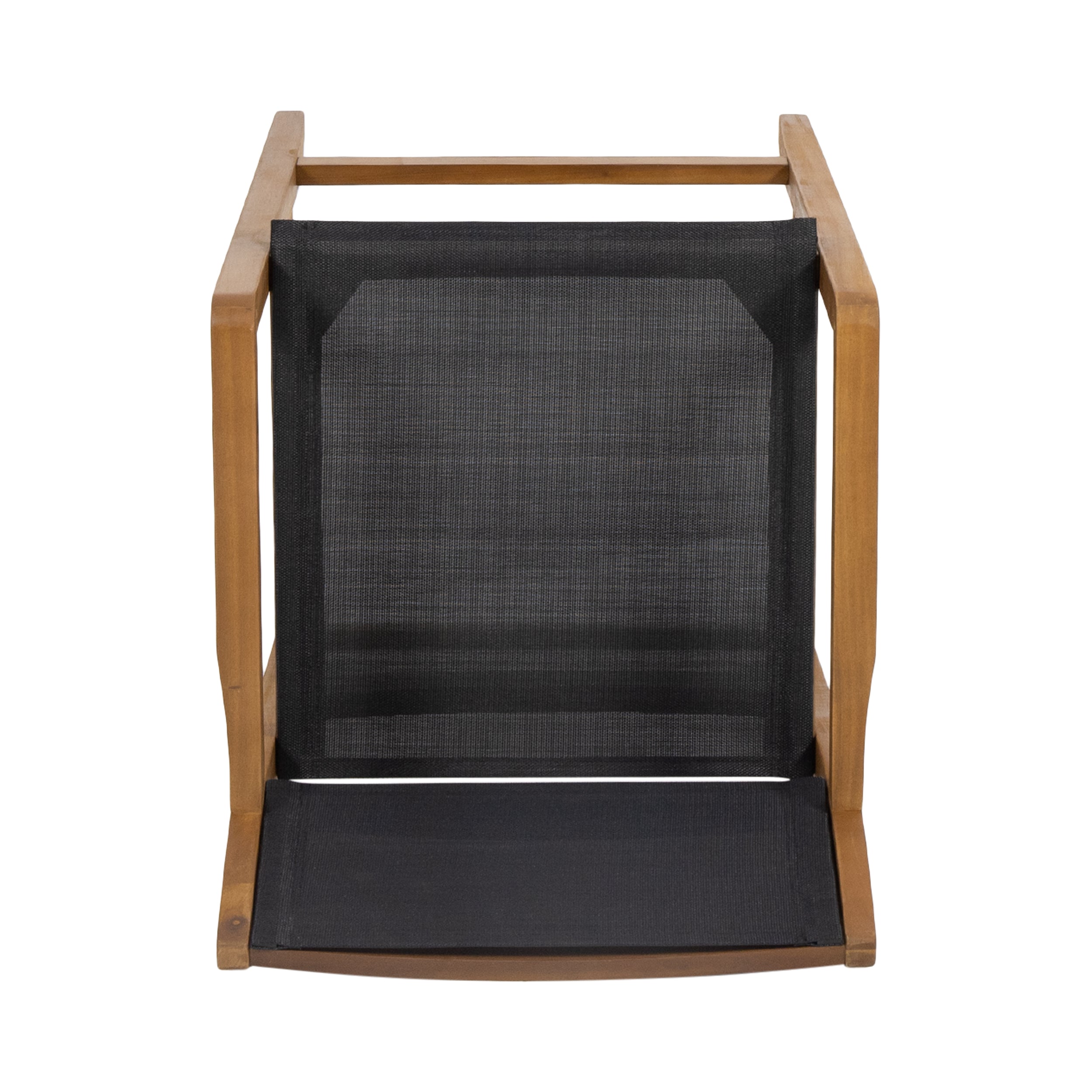 Santana Outdoor Acacia Wood Barstools With Outdoor Mesh, Set of 2