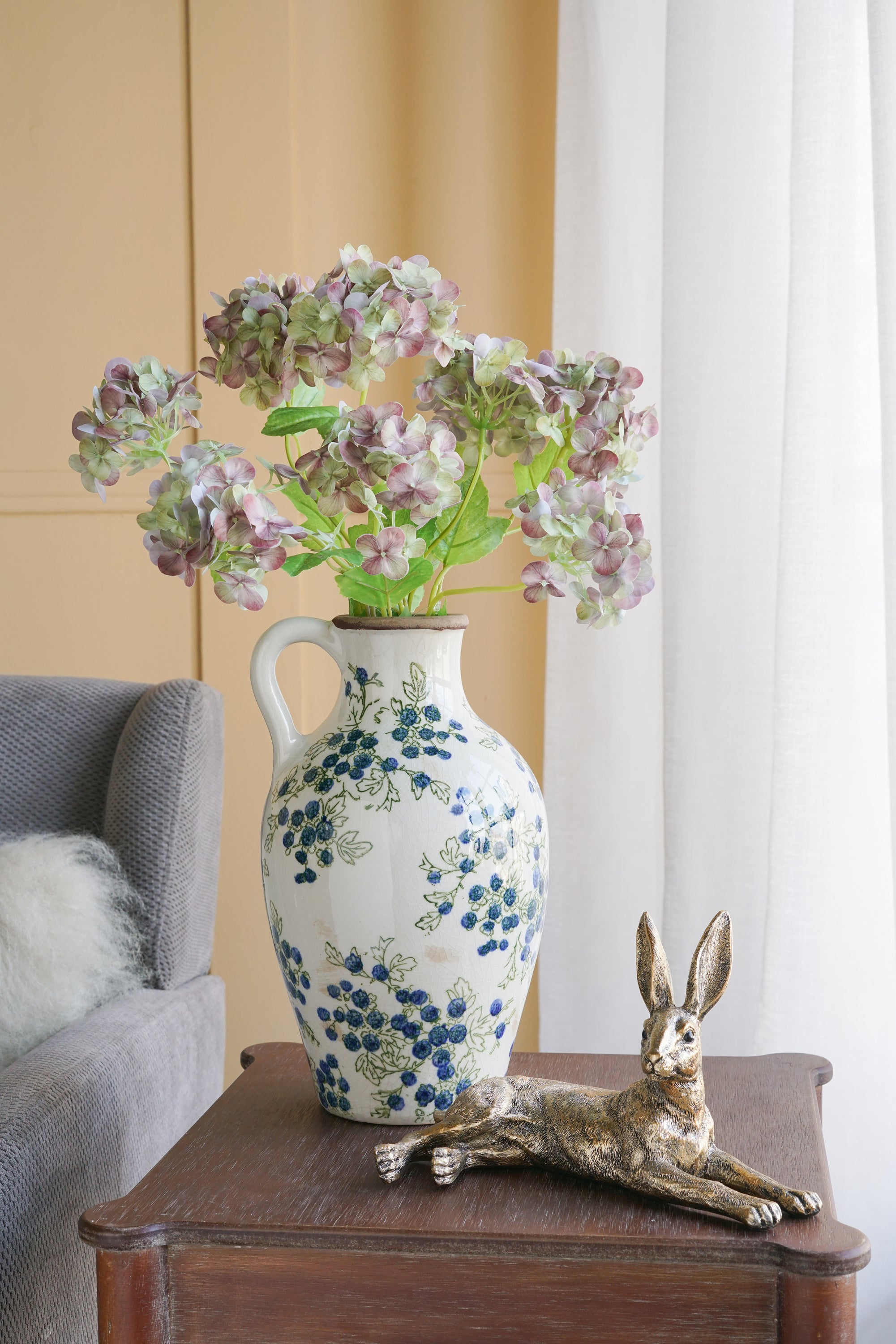 Blueberry Ceramic Jug Vase