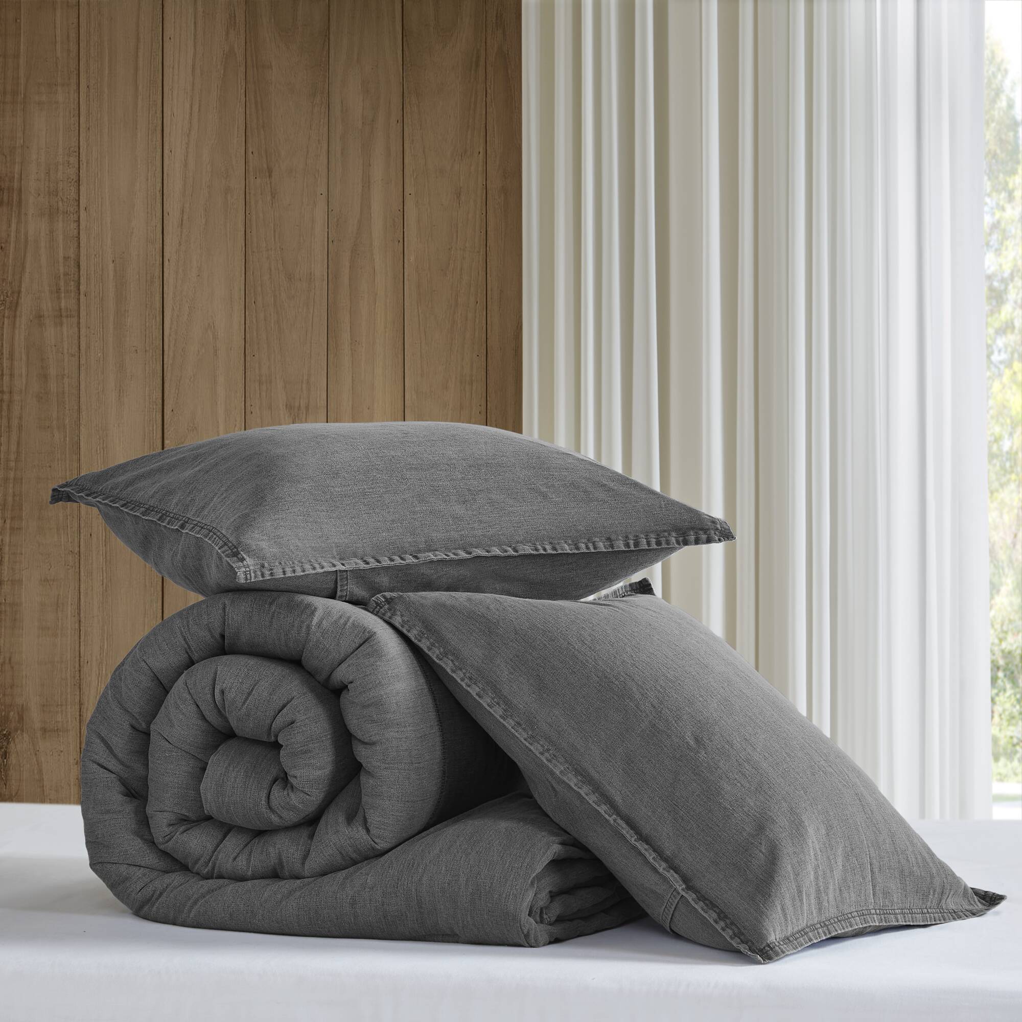 2-Piece Twill Washed Comforter Set