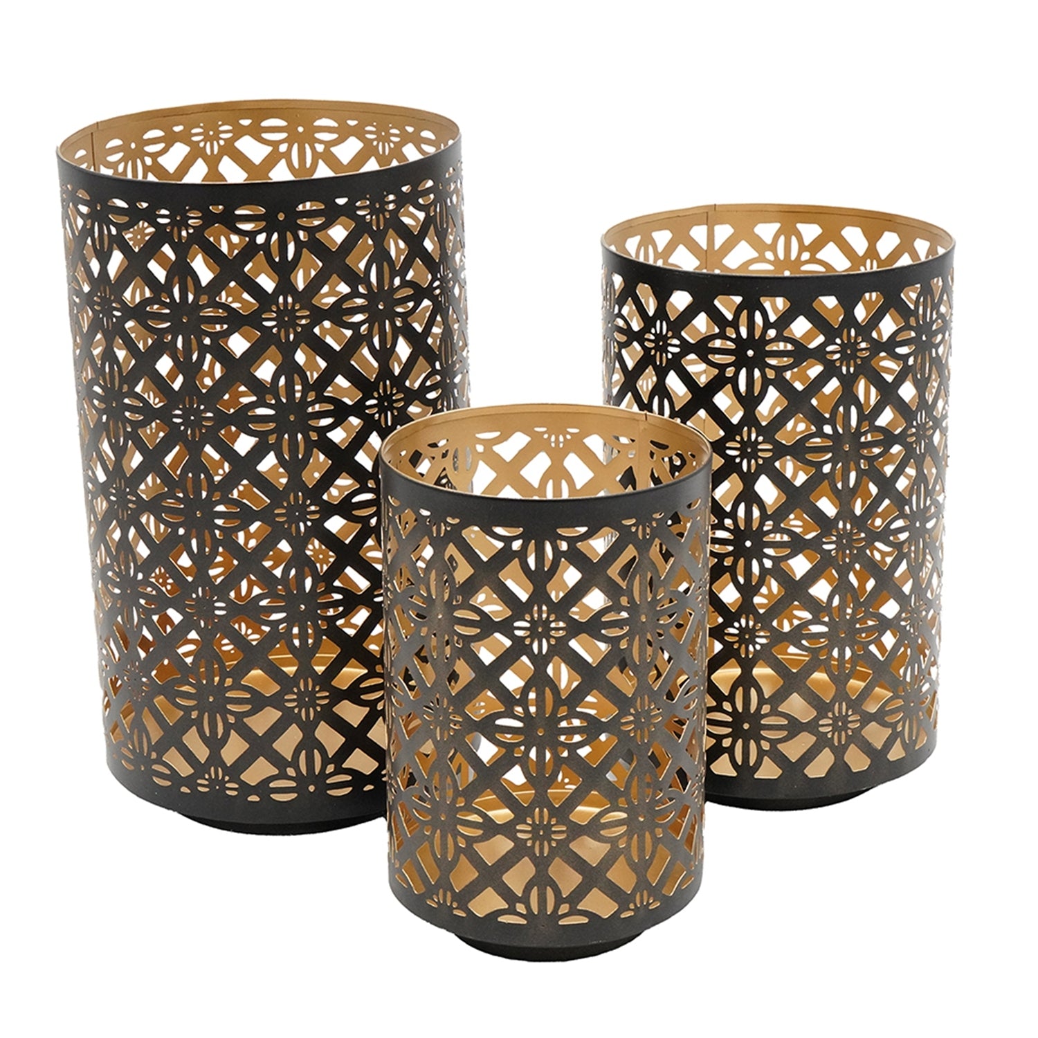 Helena Pierced Metal Lanterns, Set of 3