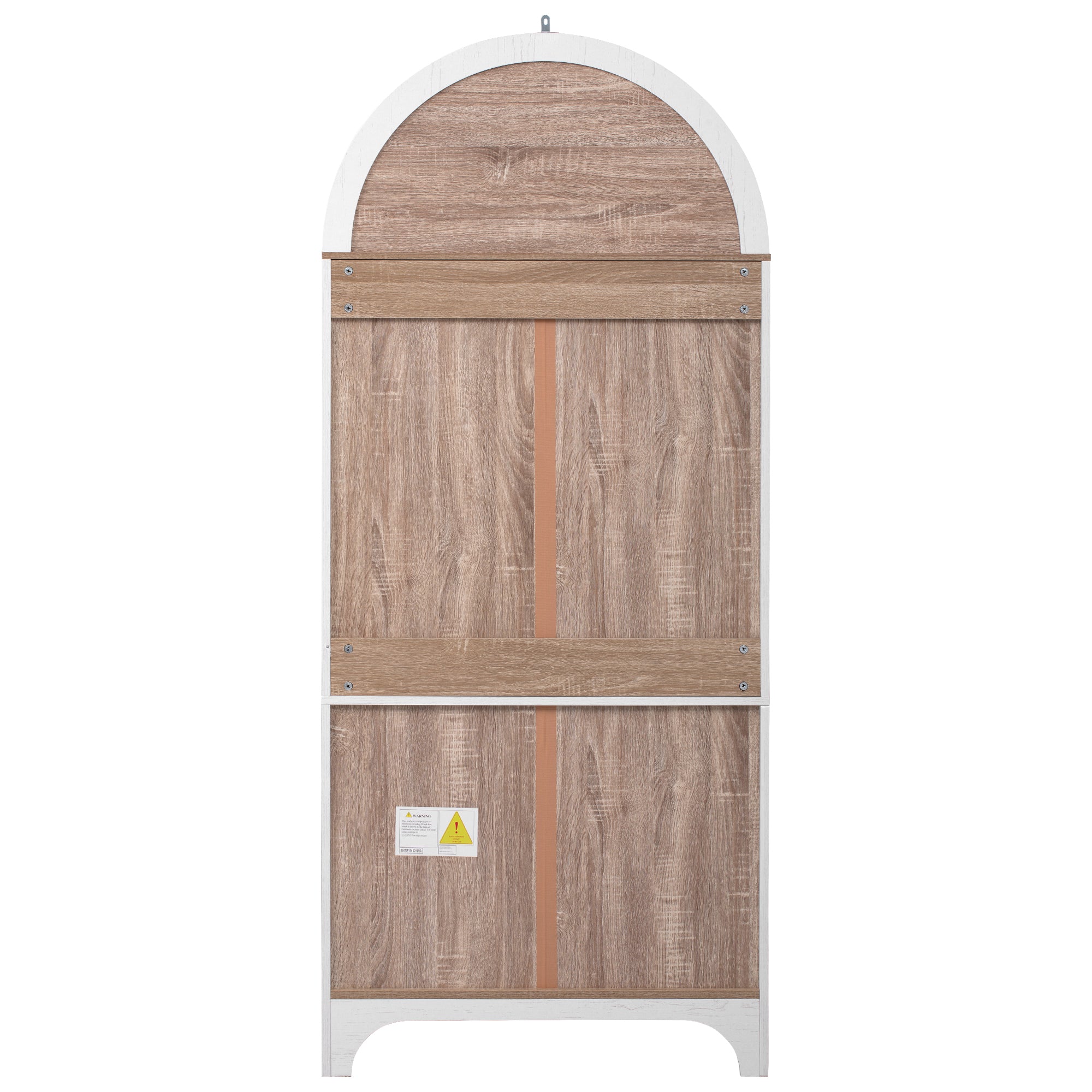 Farmhouse Kitchen Storage Cabinet with Open & Adjustable Shelves