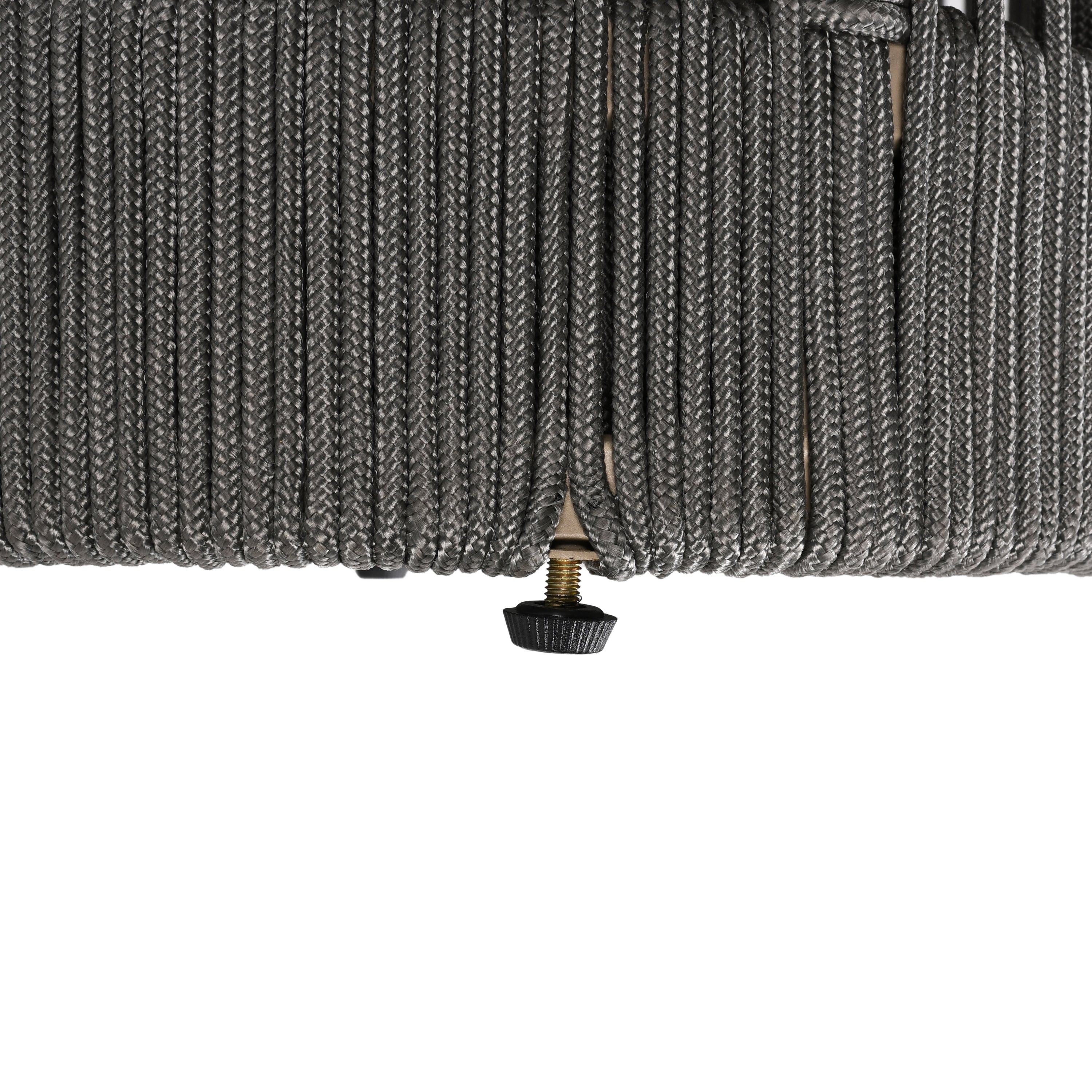 Outdoor Rope Chaise Lounge with Adjustable Backrest